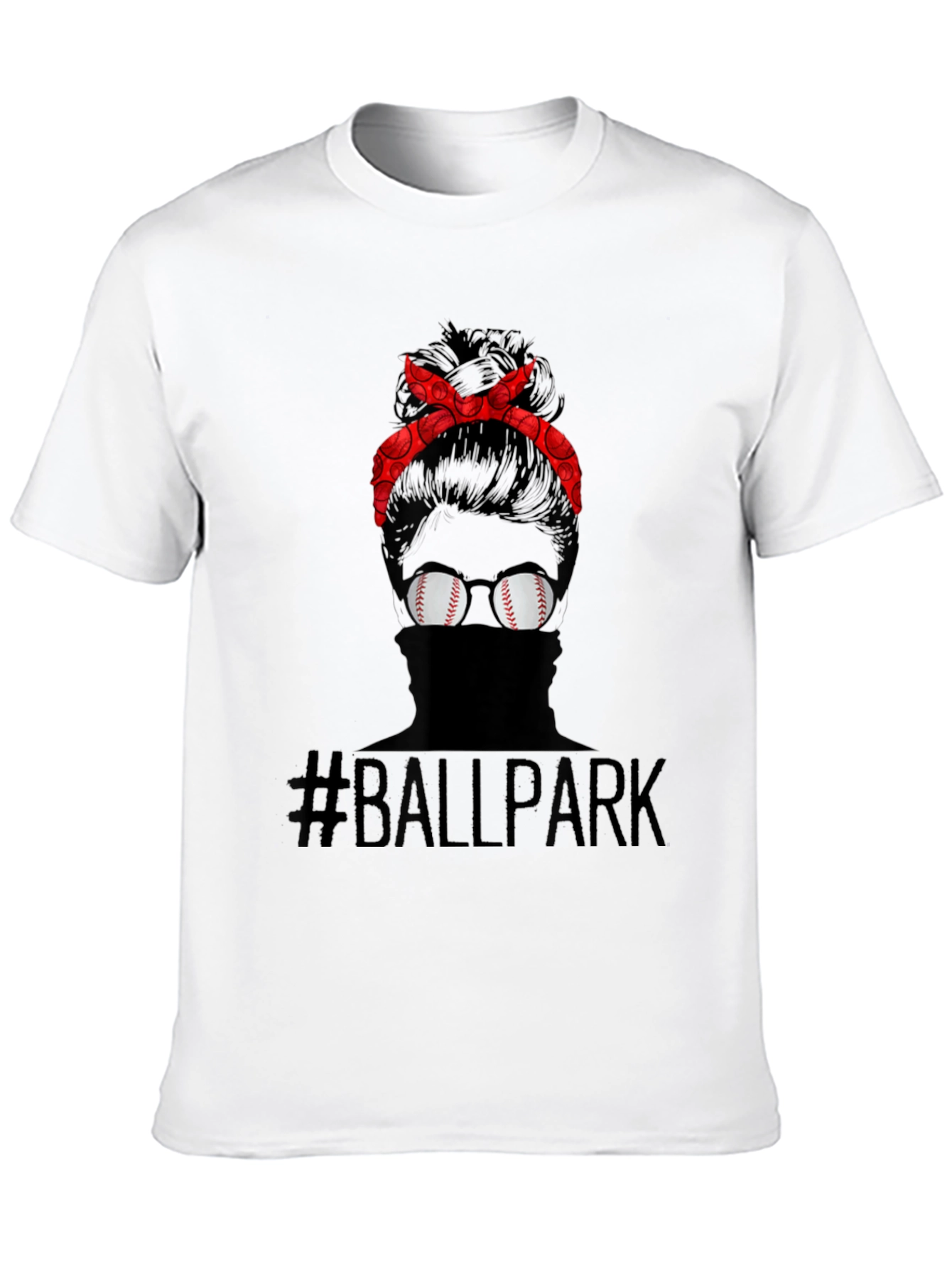 Baseball Mom Messy Bun T-Shirt