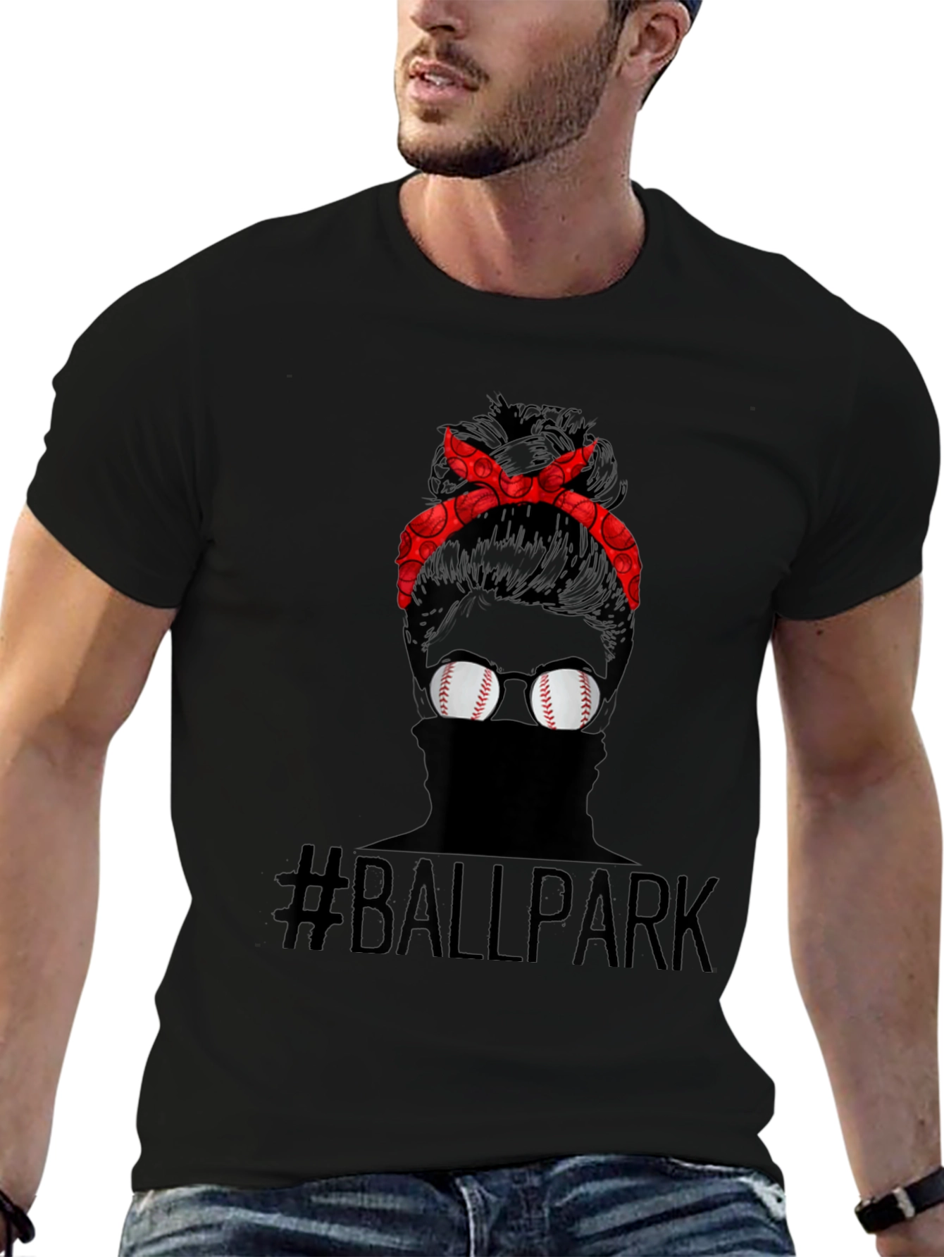 Baseball Mom Messy Bun T-Shirt