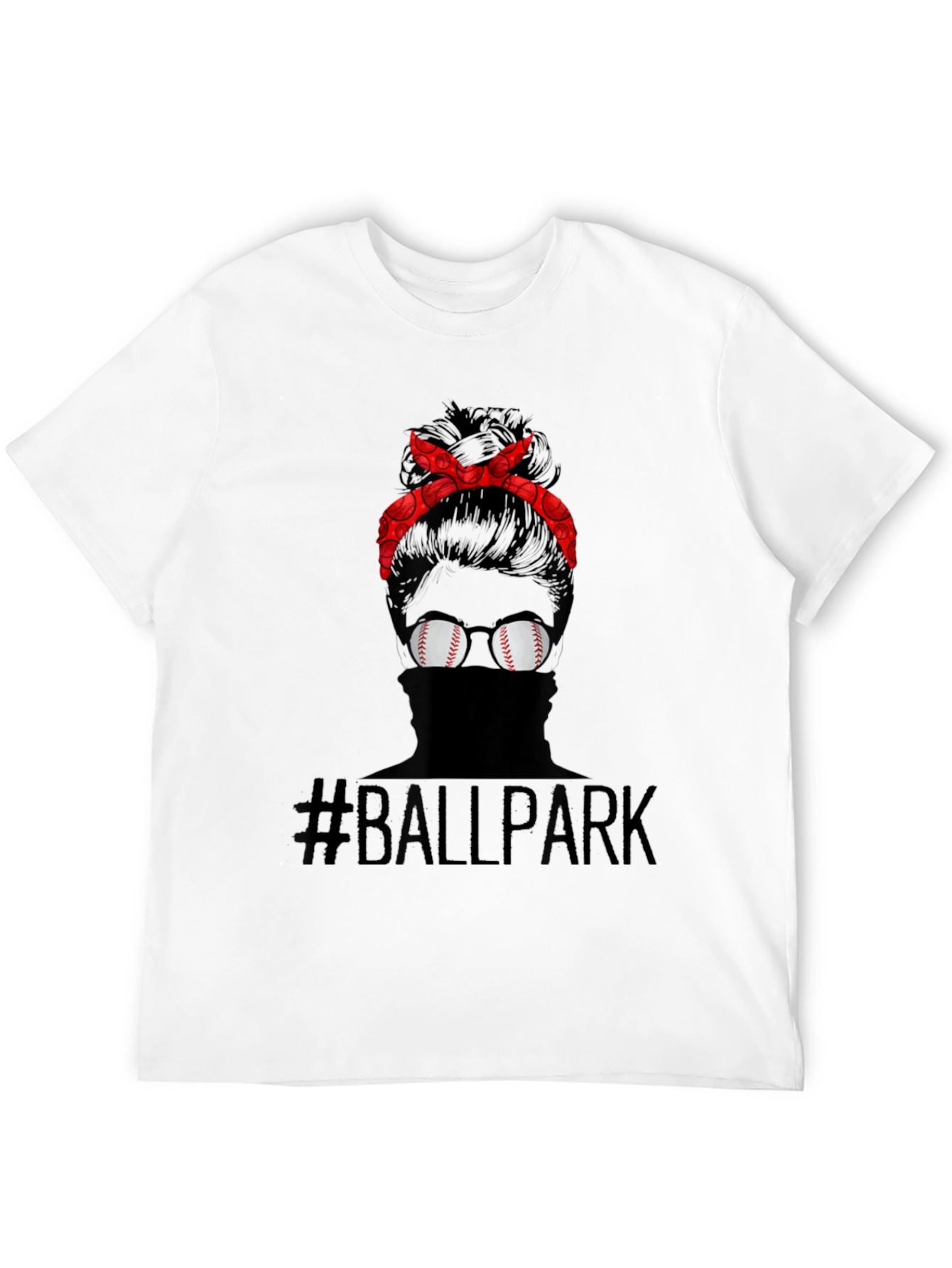 Baseball Mom Messy Bun T-Shirt