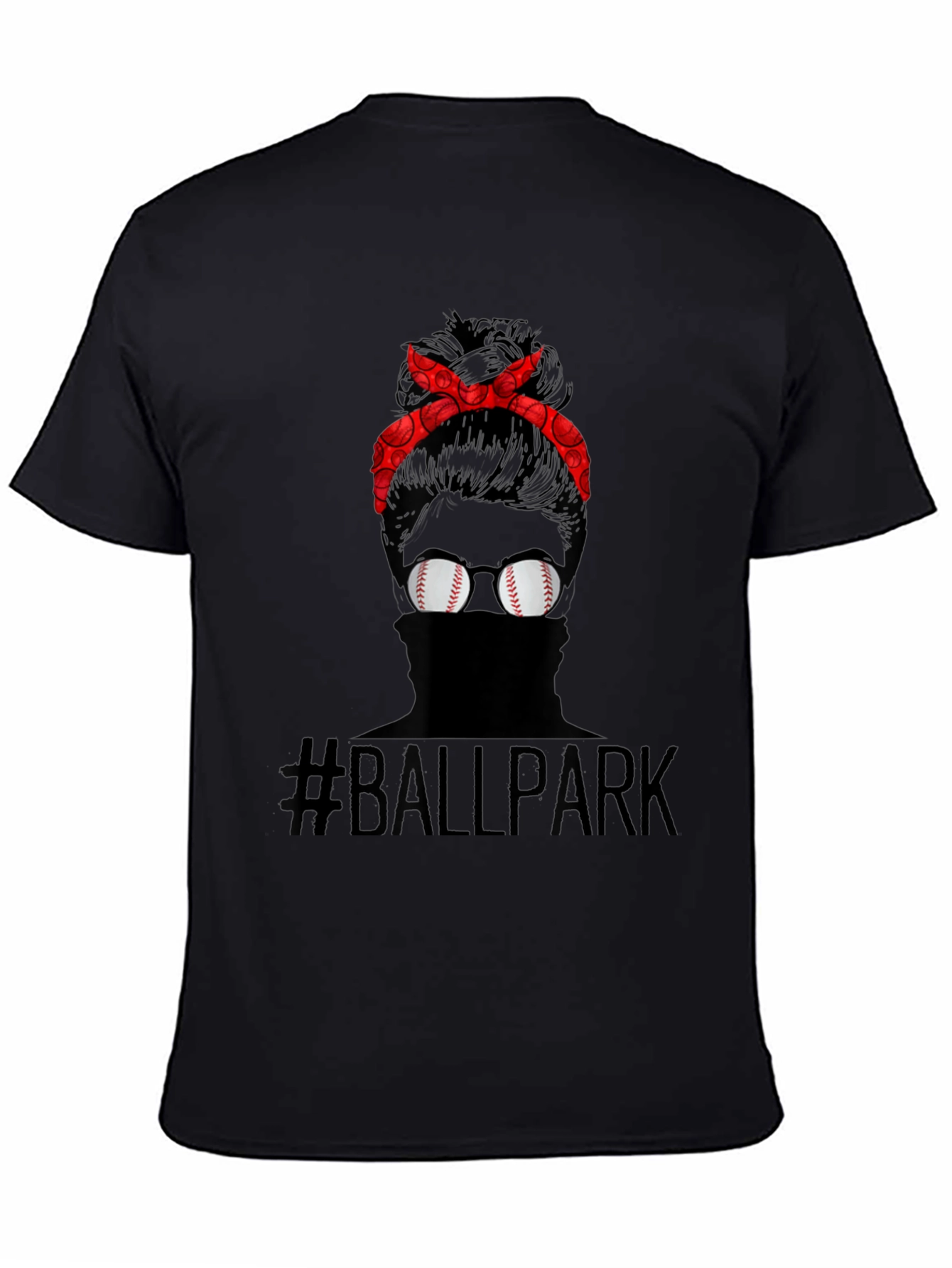 Baseball Mom Messy Bun T-Shirt