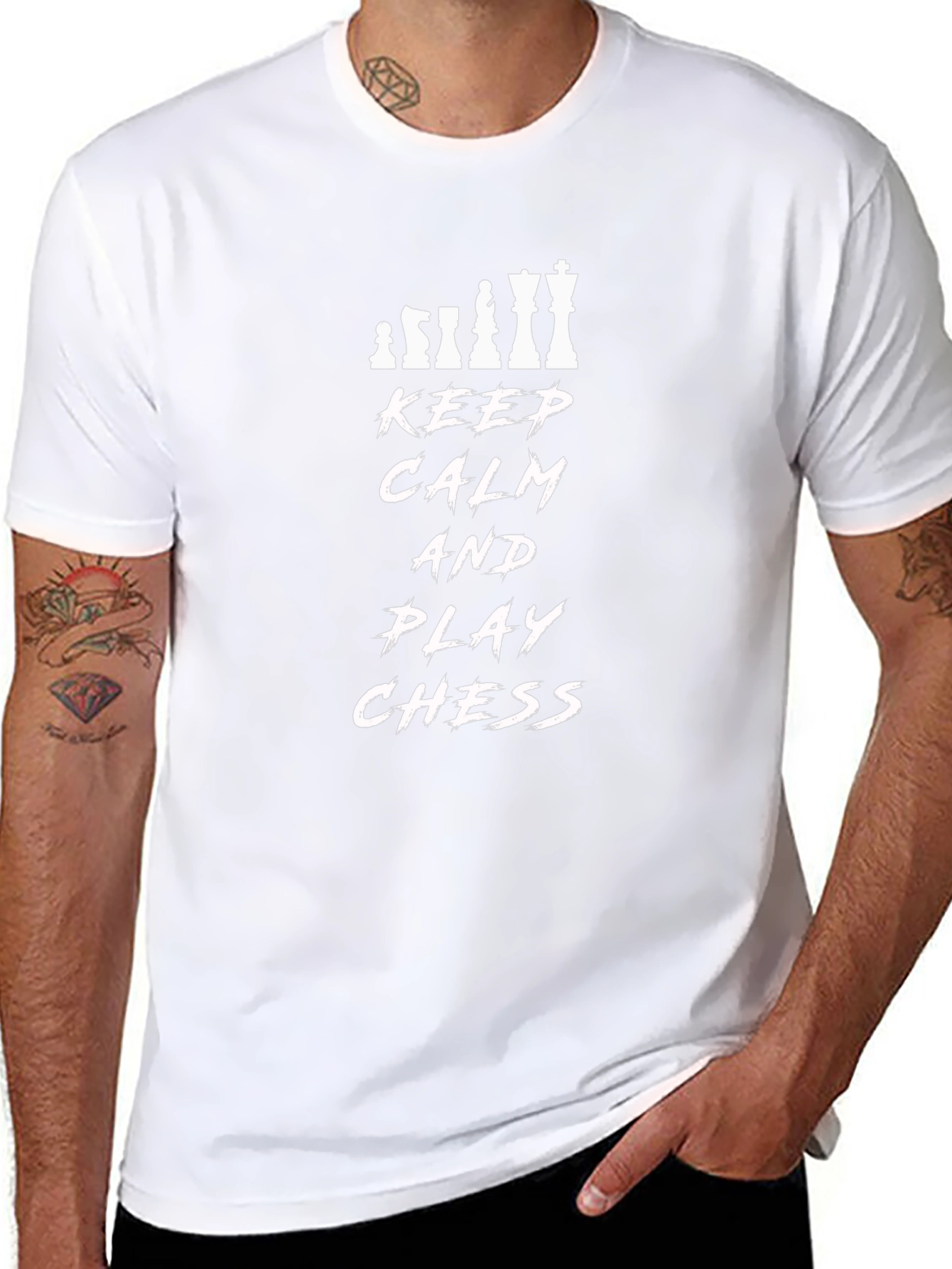 Keep Calm and Play Chess Graphic T-Shirt