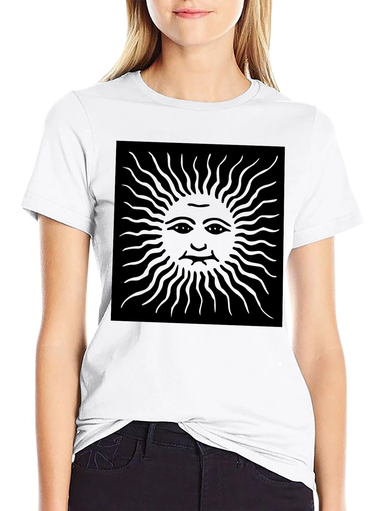Black Sun Graphic Tee - Modern Dark Aesthetic
