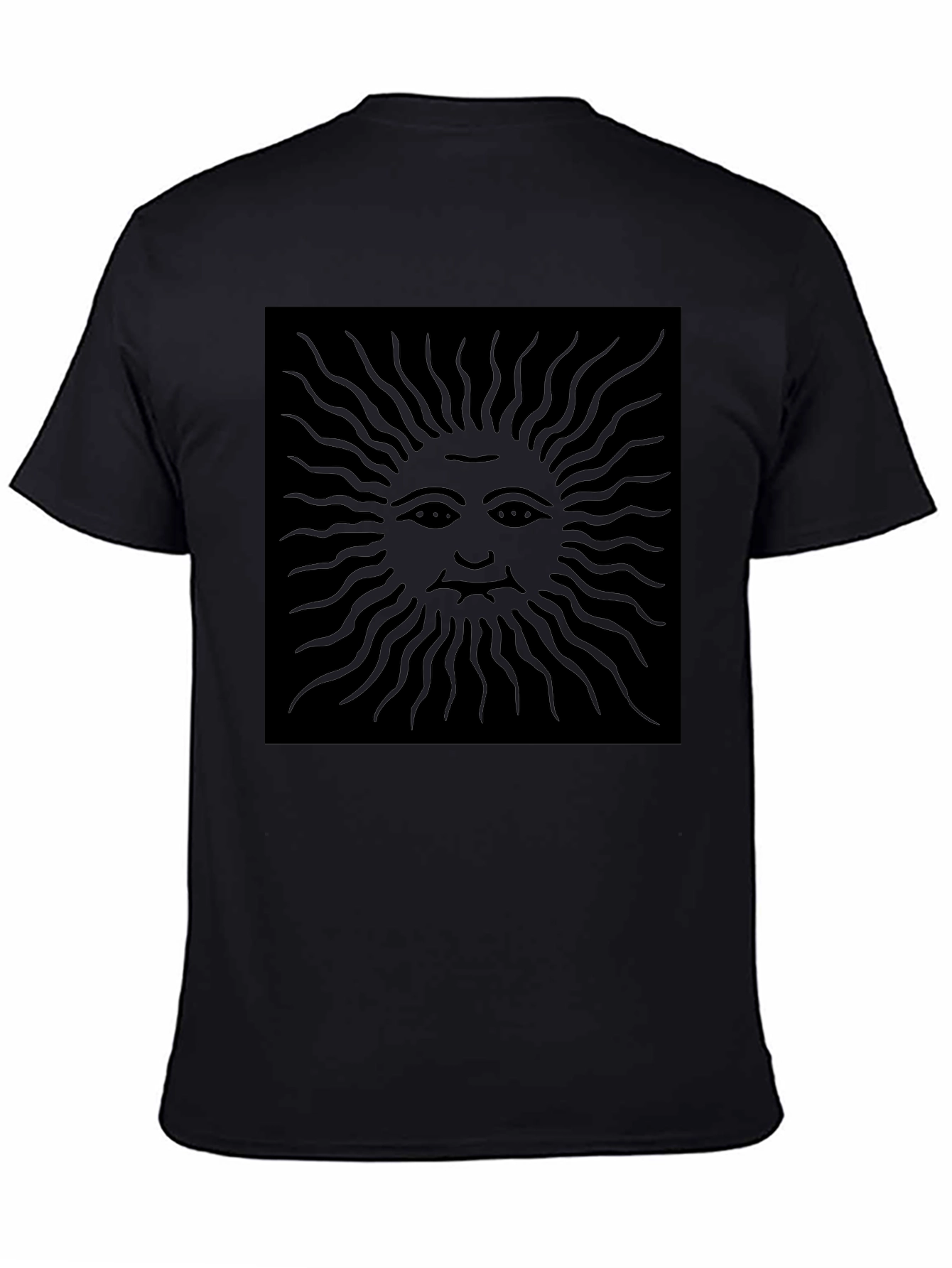 Black Sun Graphic Tee - Modern Dark Aesthetic