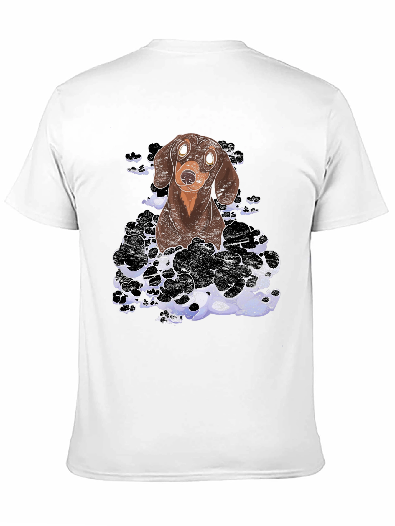 Dachshund Dog Graphic Print T-Shirt - Mens Black Tee