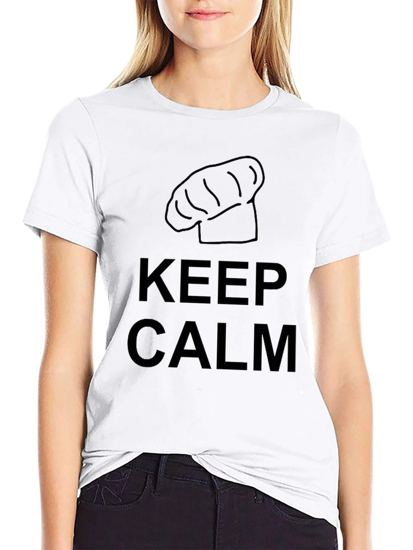 Keep Calm Chef Hat Graphic T-Shirt