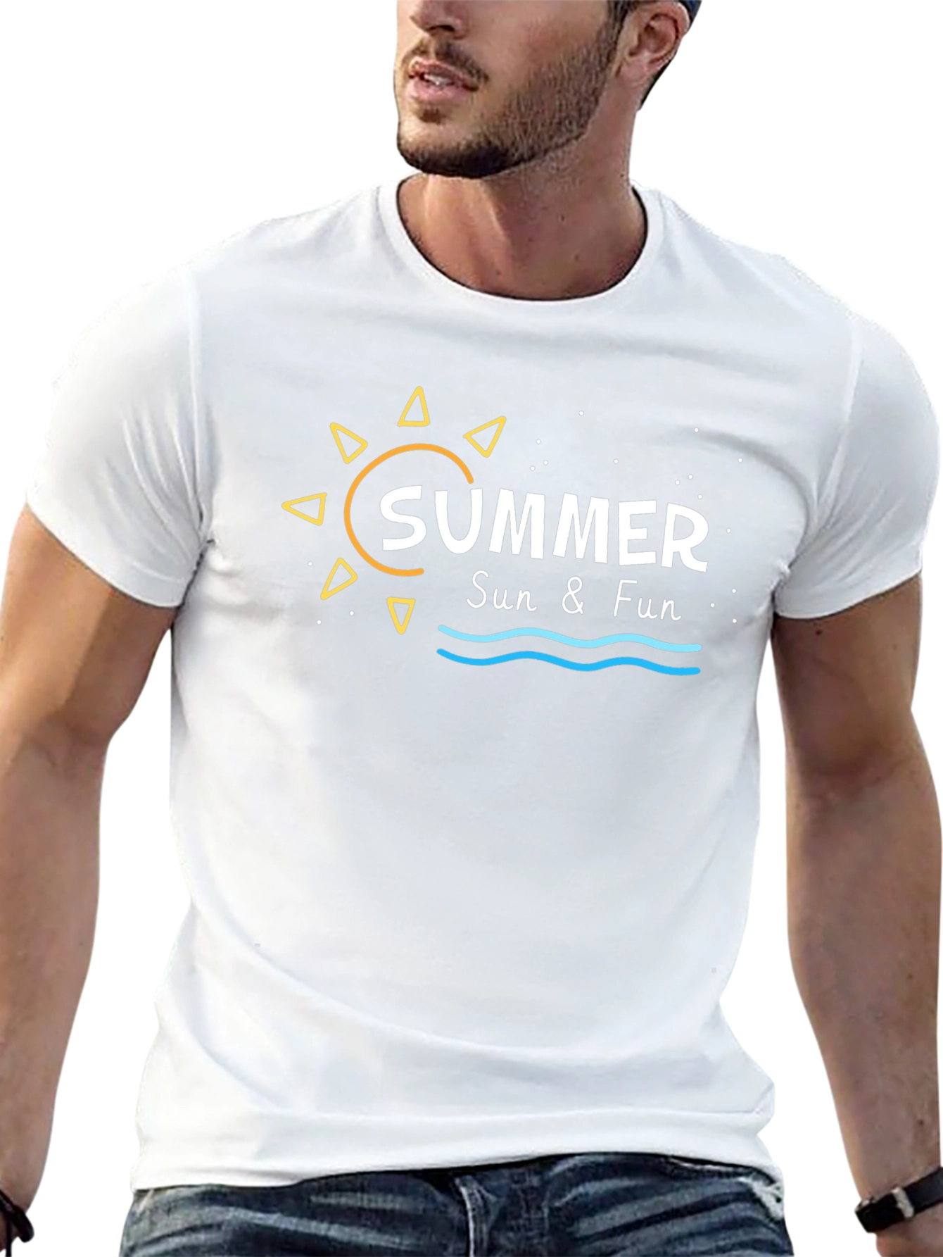 Summer Sun & Fun Black Graphic Tee