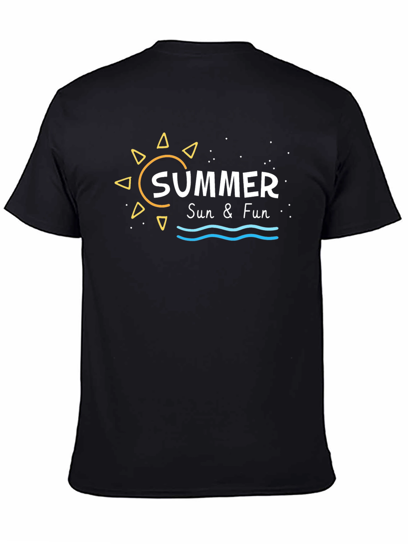 Summer Sun & Fun Black Graphic Tee
