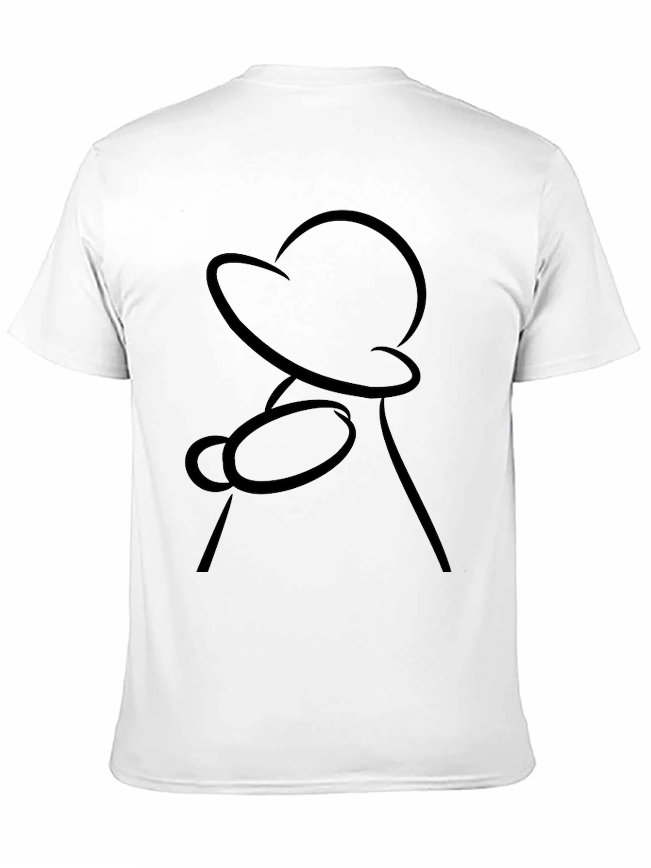 Minimalist Black T-Shirt - Abstract Silhouette Design