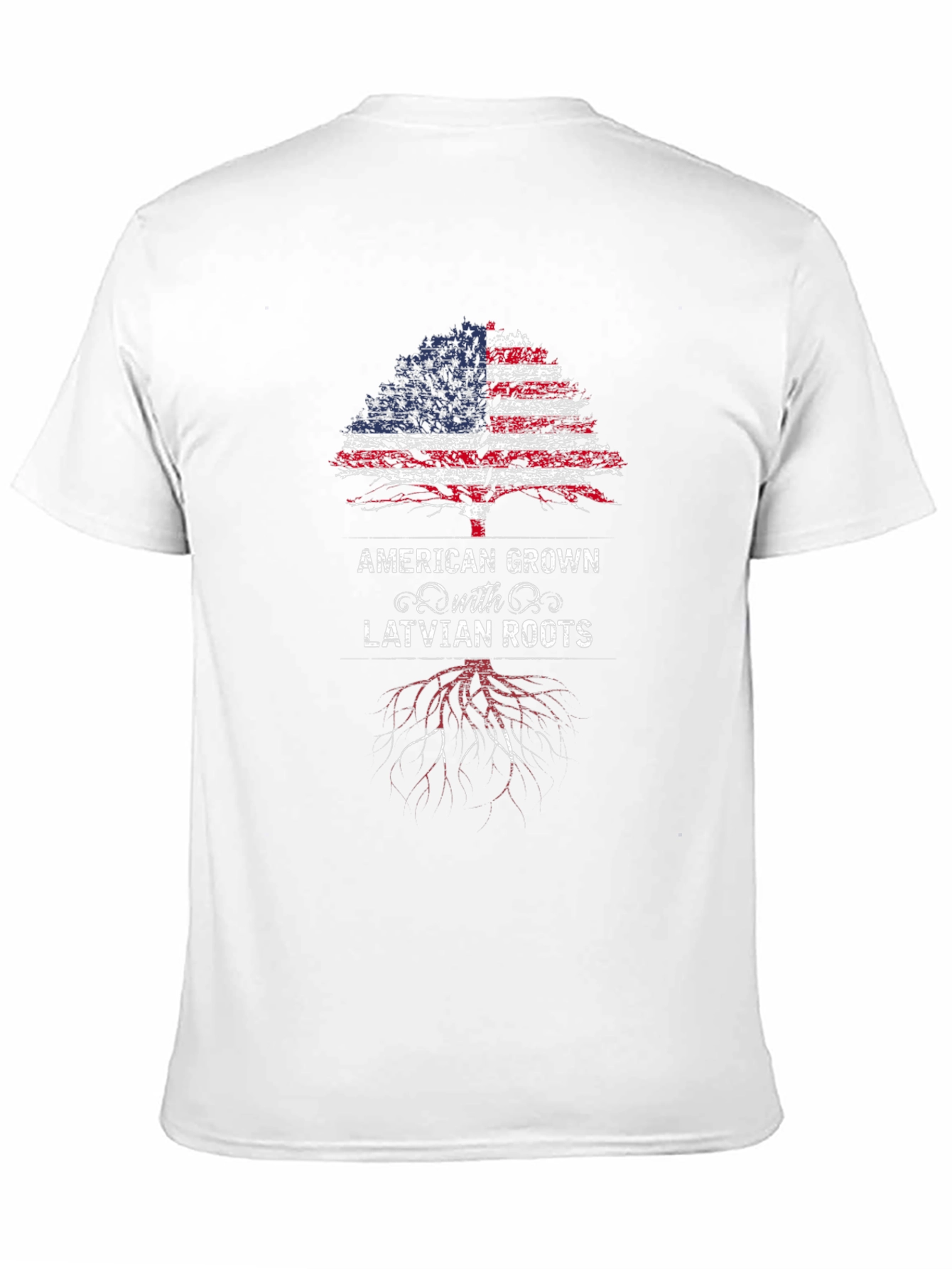 American Grown with Latvian Roots Graphic Tee