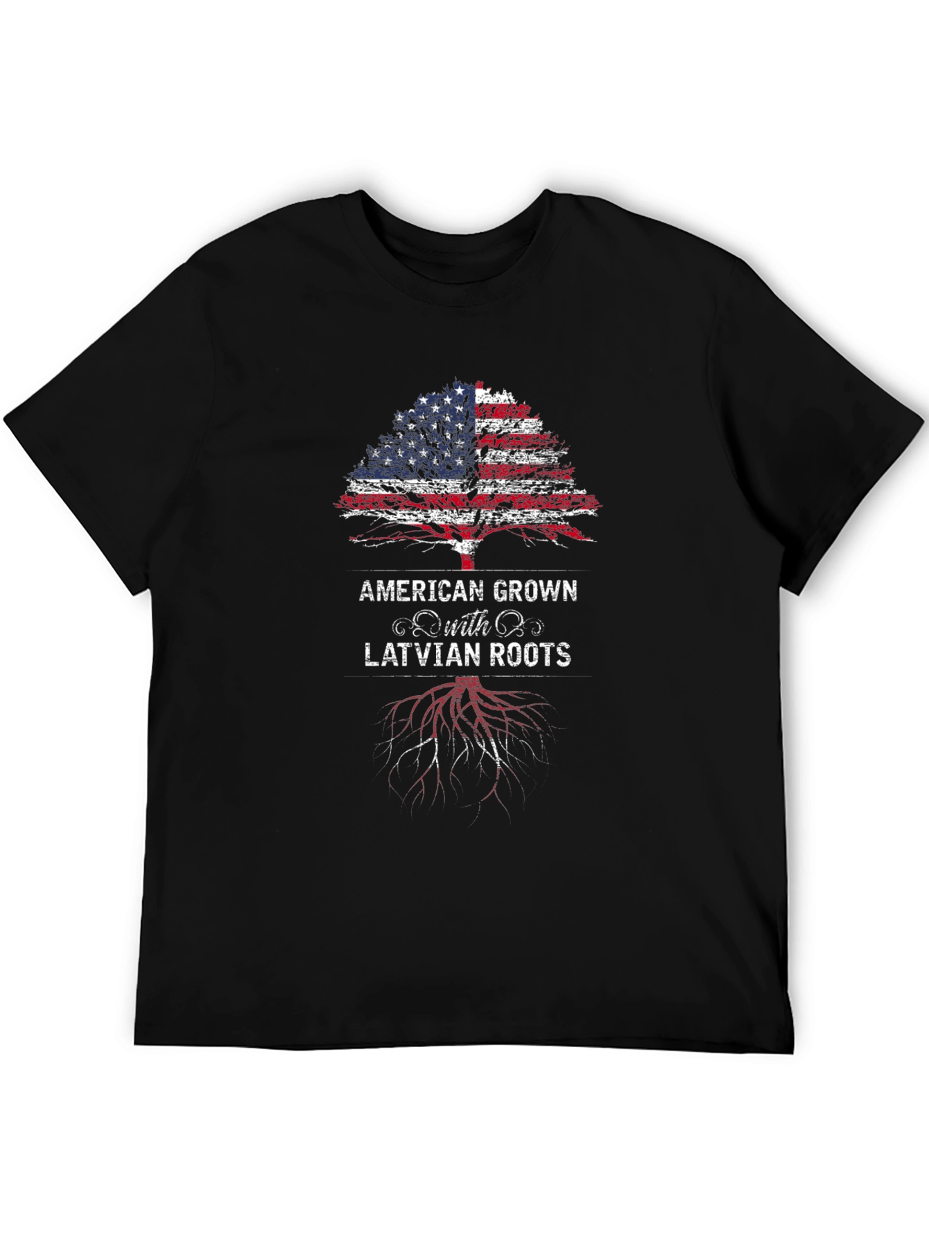 American Grown with Latvian Roots Graphic Tee