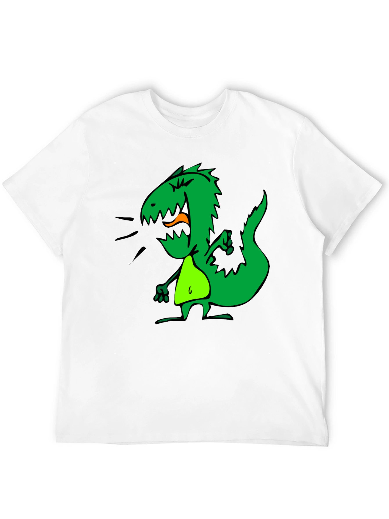 Dino Graphic Tee - Black Cotton Casual T-Shirt