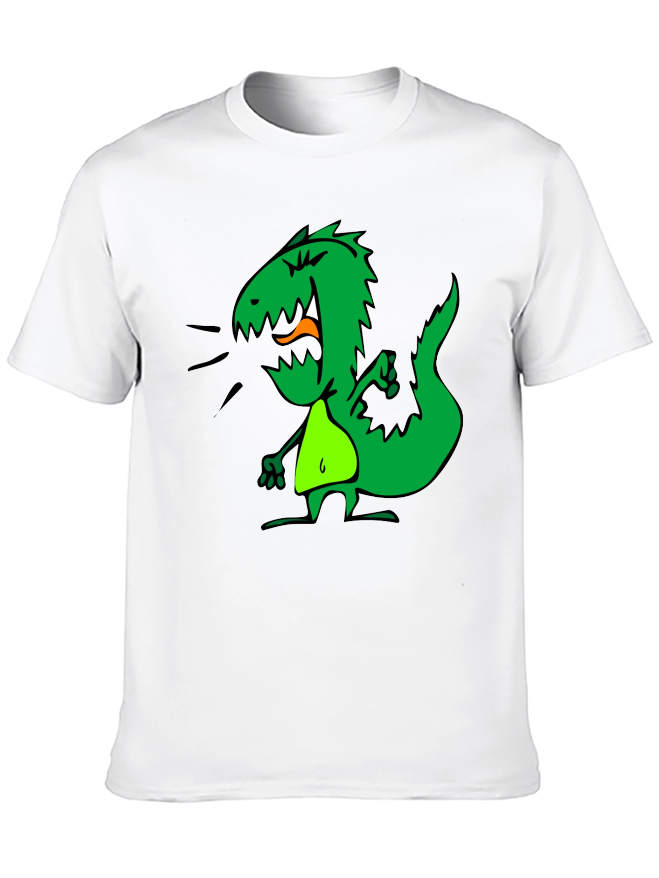 Dino Graphic Tee - Black Cotton Casual T-Shirt