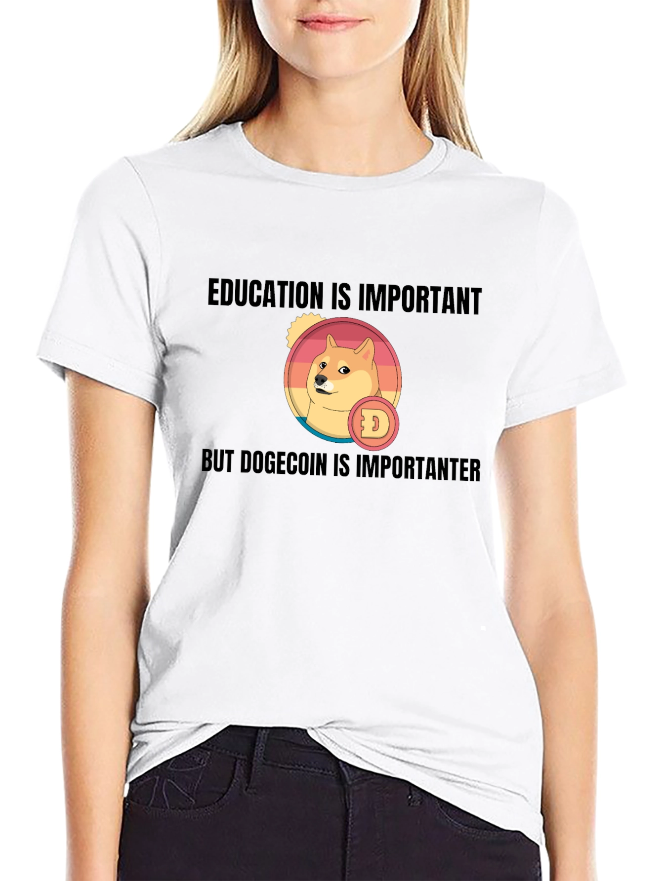 Dogecoin T-Shirt: Education is Important But...