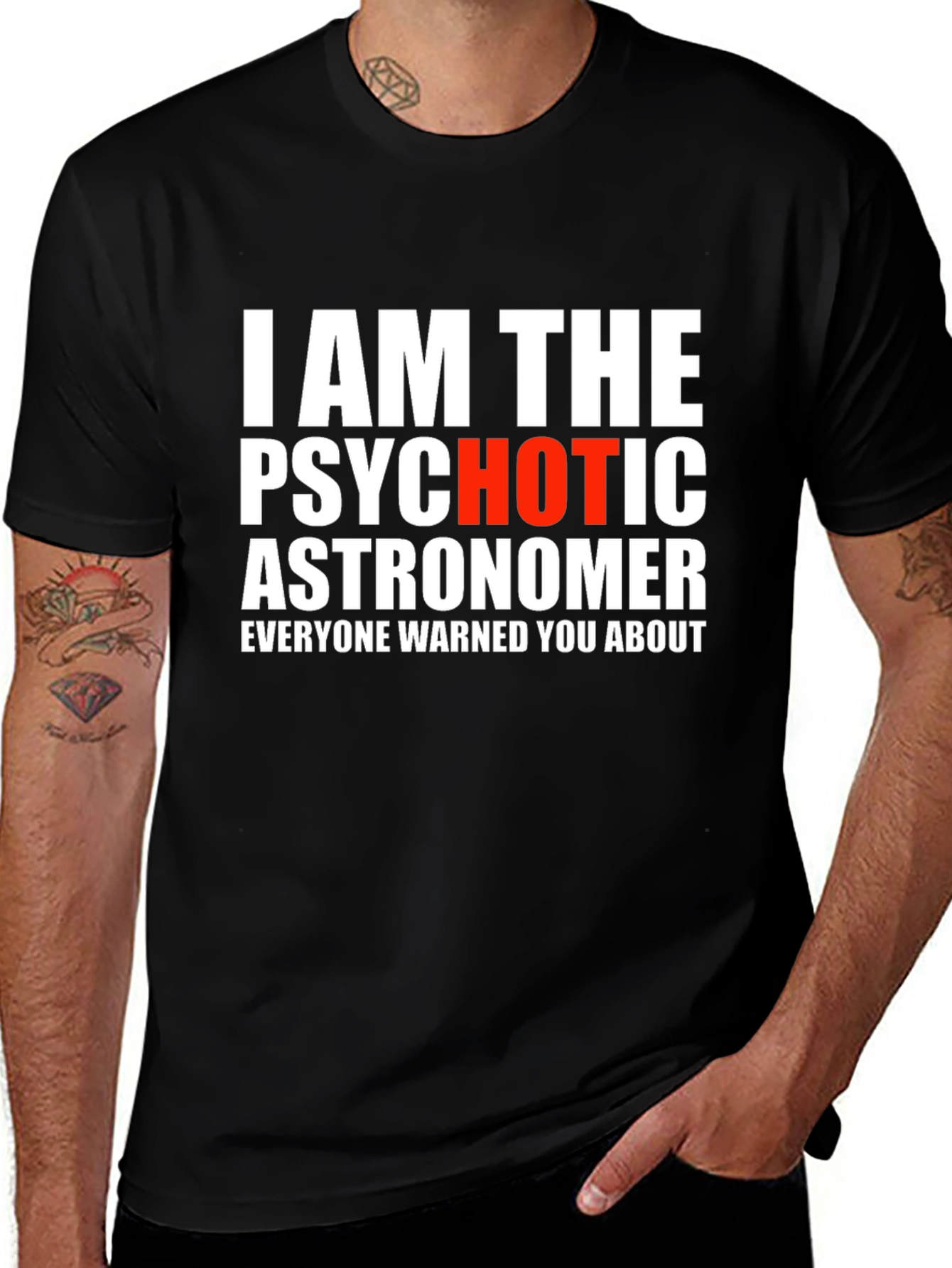 Psychotic Astronomer Graphic T-Shirt - Funny Space Tee