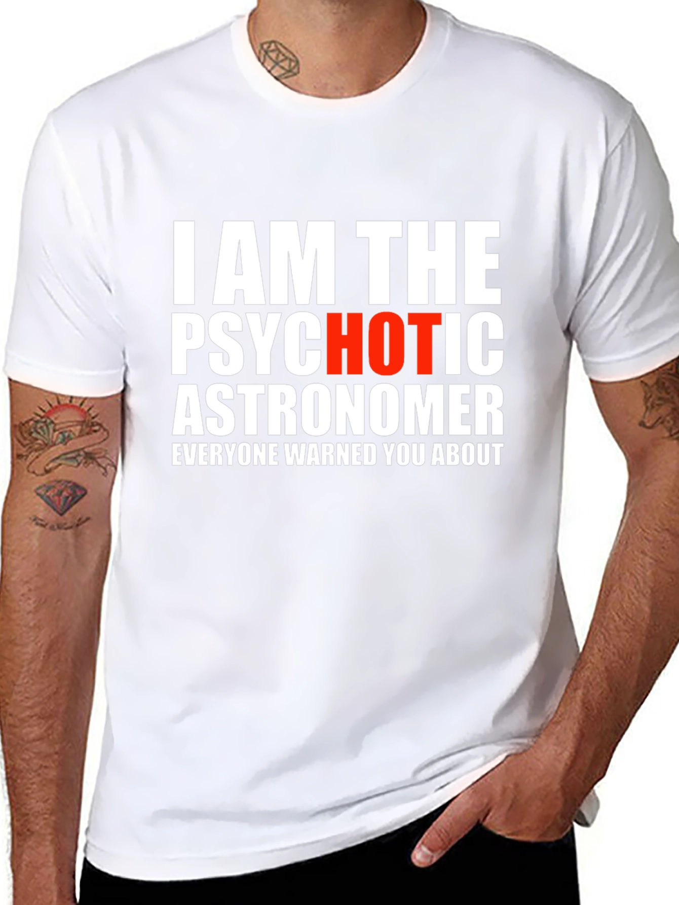 Psychotic Astronomer Graphic T-Shirt - Funny Space Tee