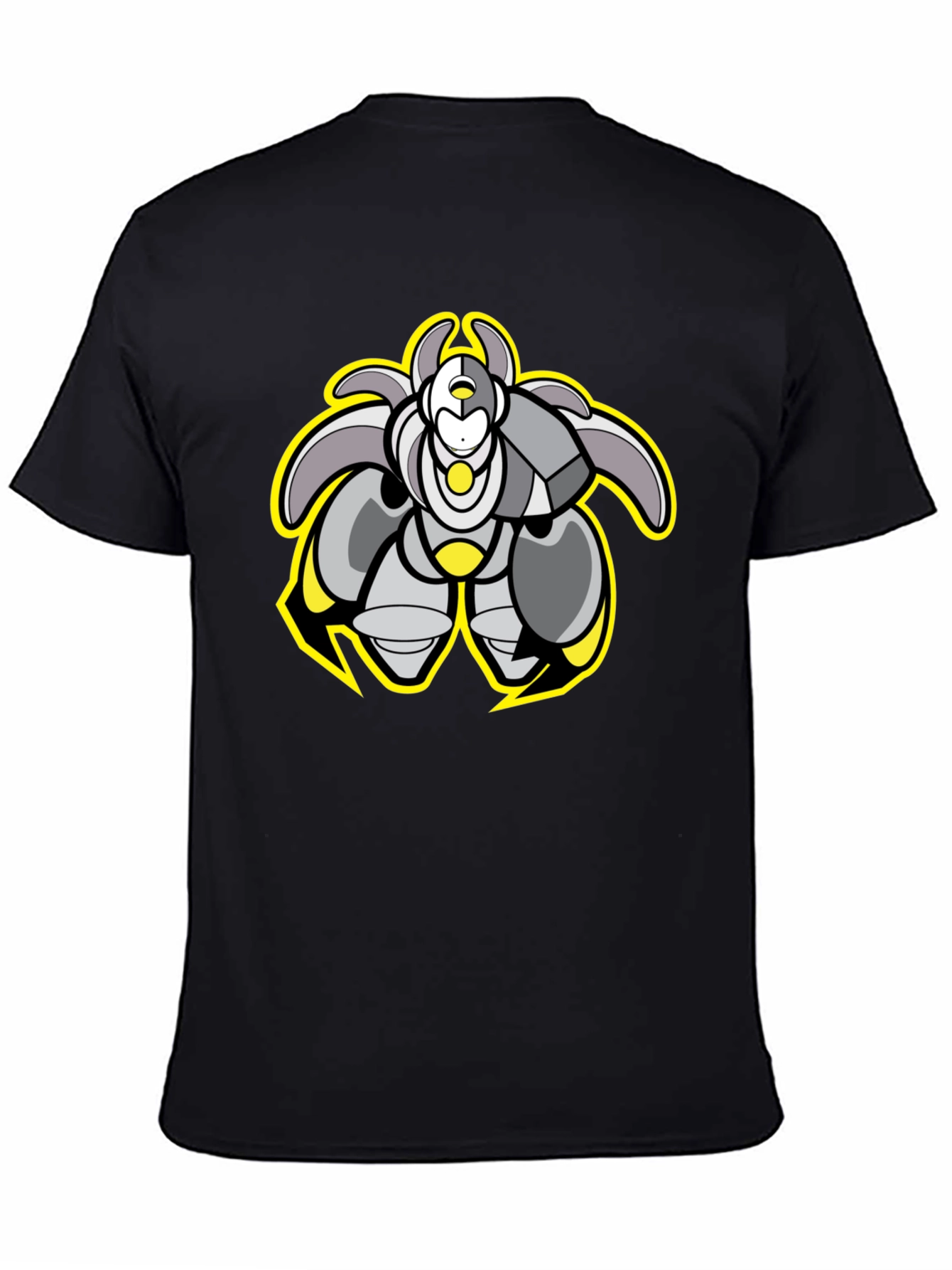 Cool Robot Graphic Black Tee