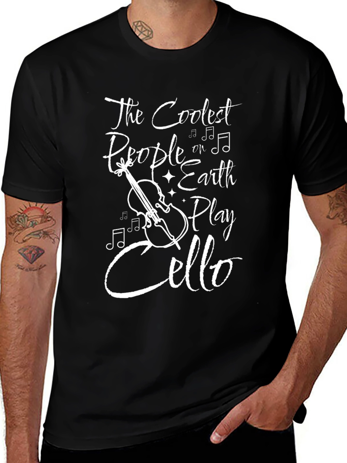 Coolest People Play Cello Graphic T-Shirt