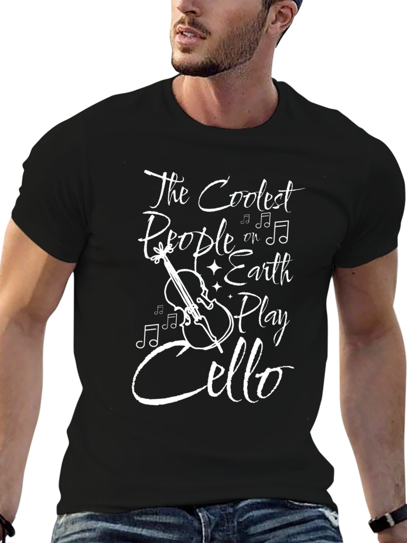 Coolest People Play Cello Graphic T-Shirt