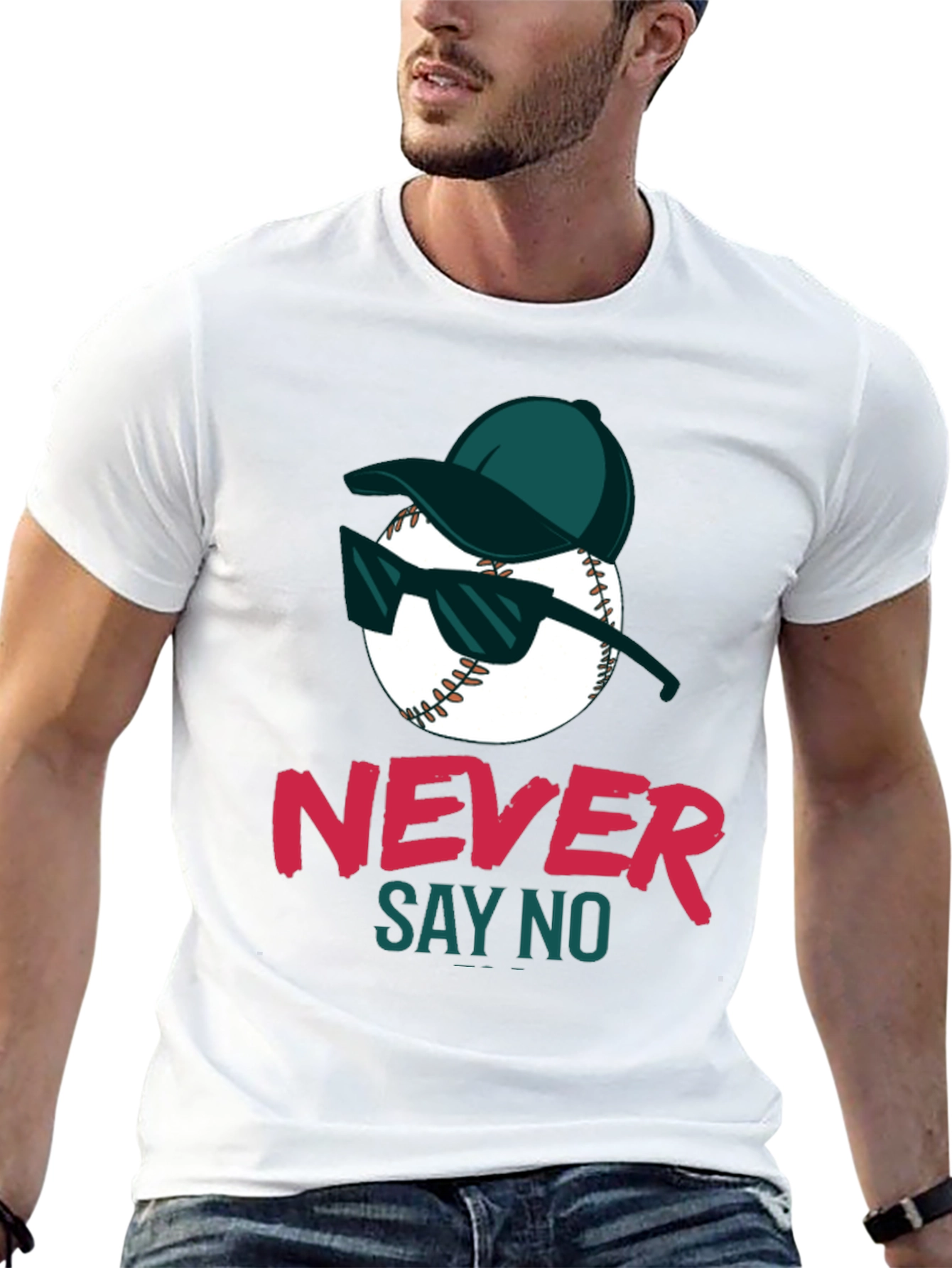 Never Say No Baseball T-Shirt