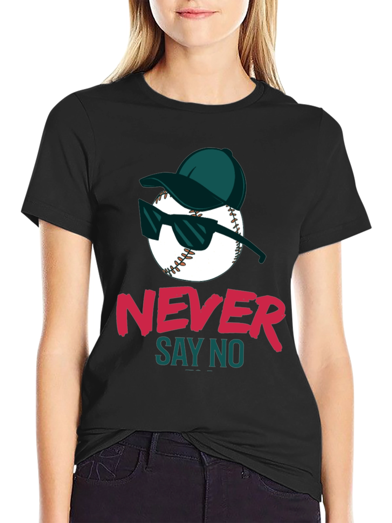 Never Say No Baseball T-Shirt