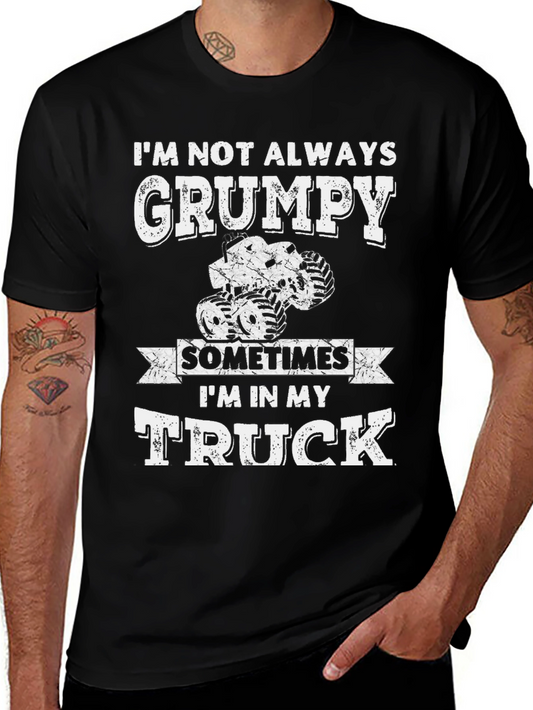 Grumpy Truck Driver T-Shirt - Black Cotton Blend