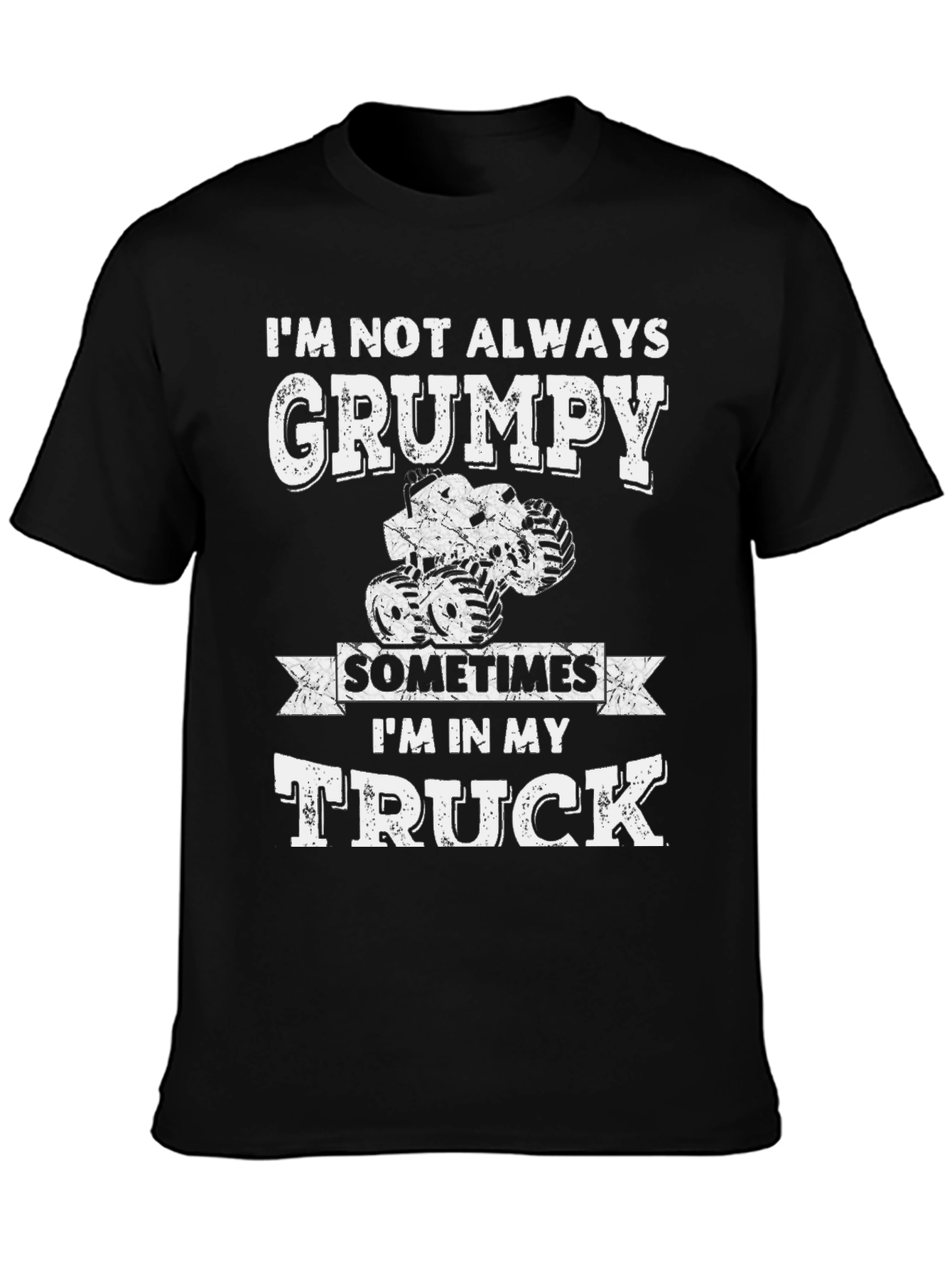 Grumpy Truck Driver T-Shirt - Black Cotton Blend