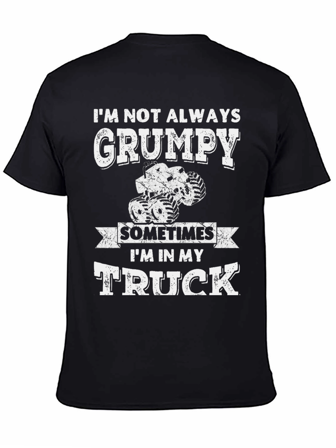 Grumpy Truck Driver T-Shirt - Black Cotton Blend