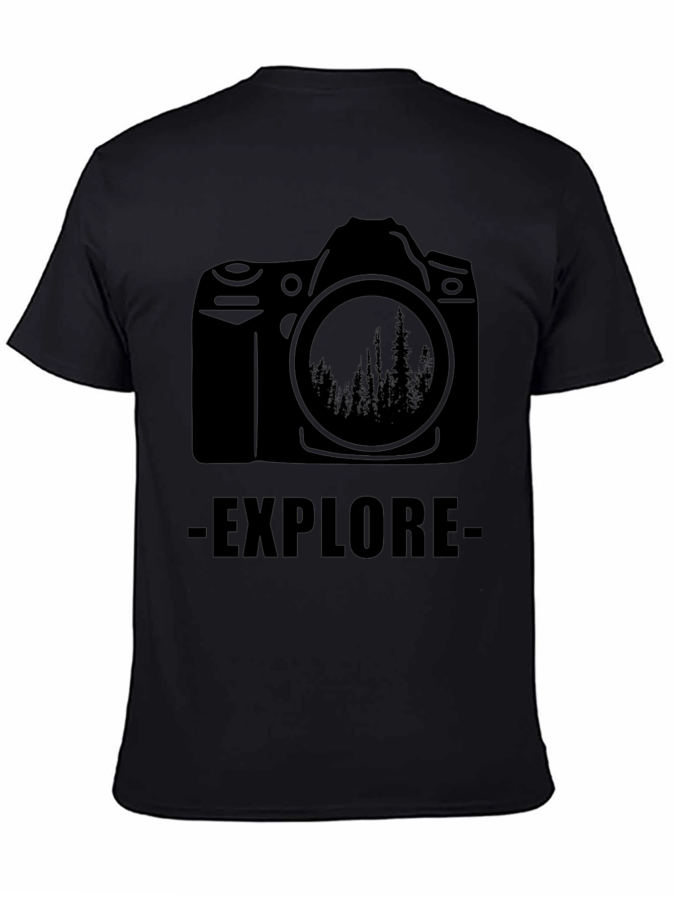 Explore Camera Graphic Tee - Black