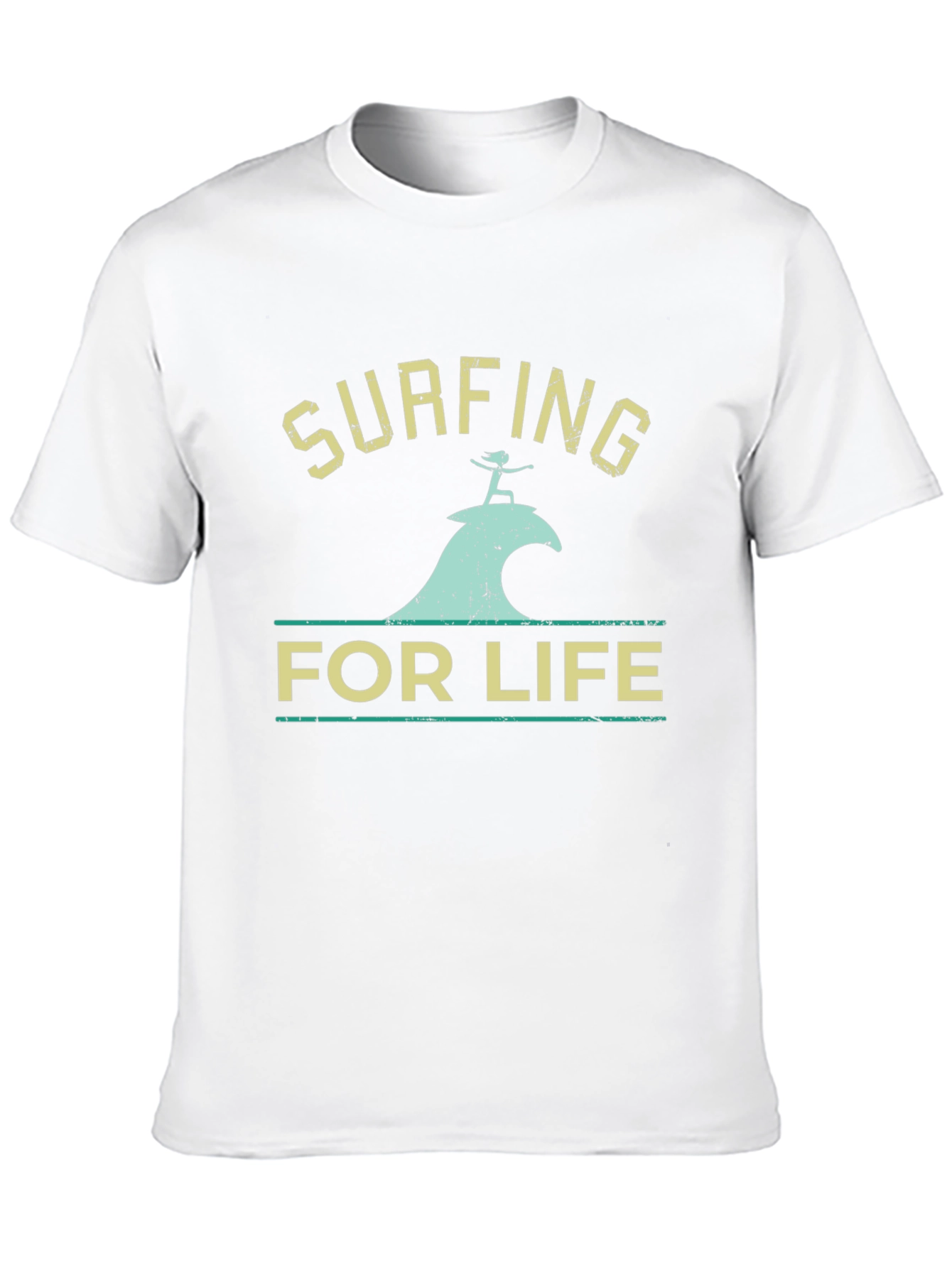 Surfing For Life T-Shirt - Black Surf Tee