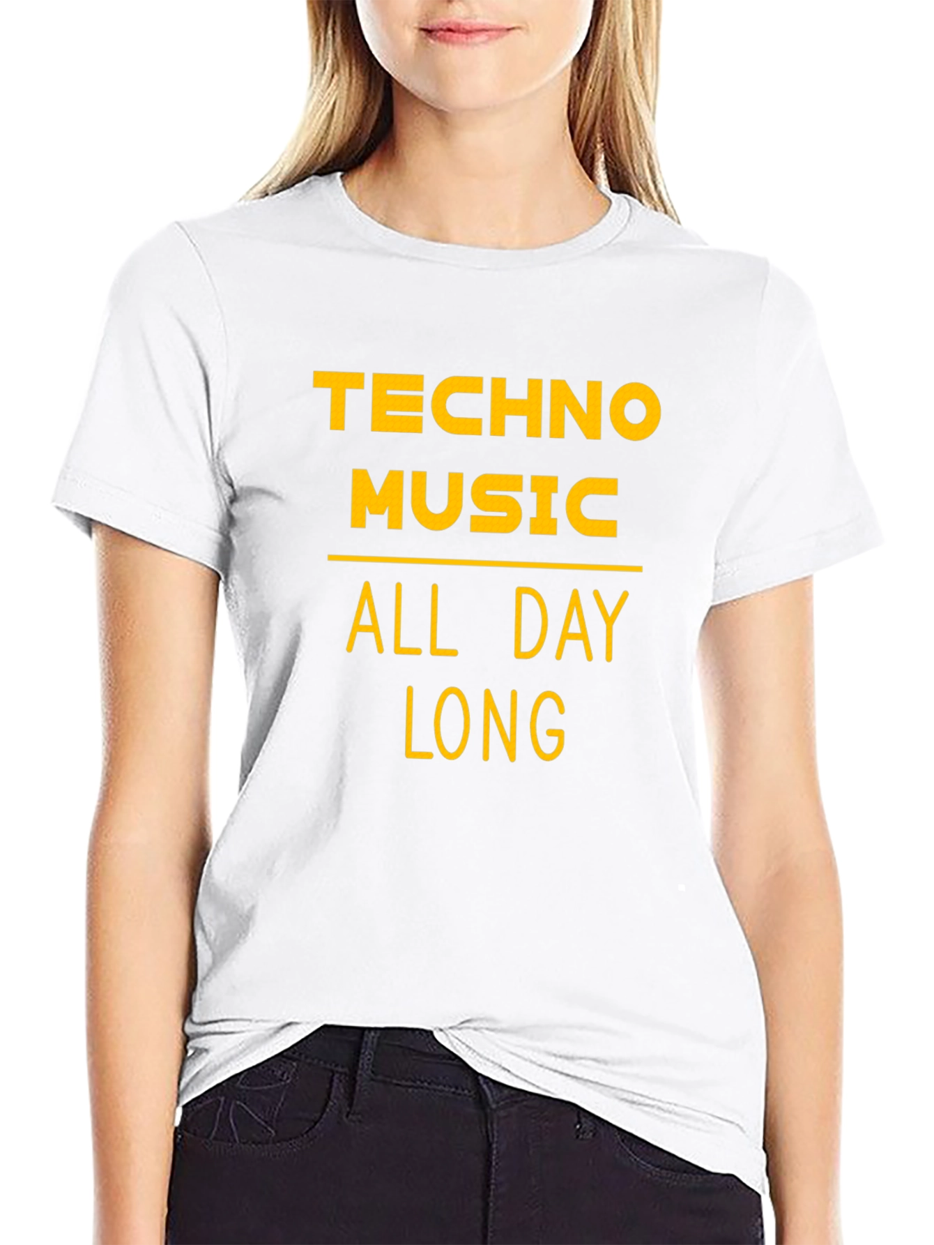 Techno Music All Day Long Graphic T-Shirt