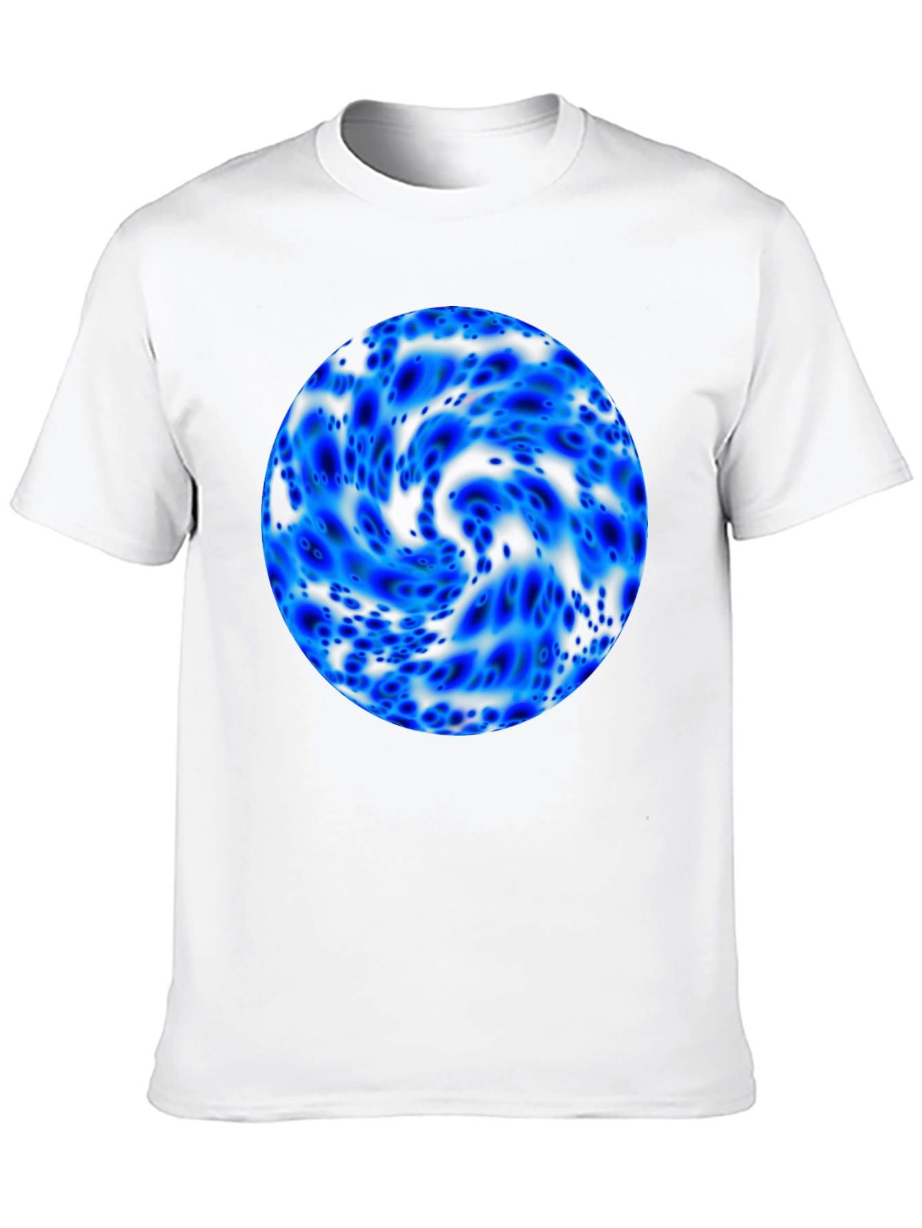 Abstract Blue Sphere Black T-Shirt