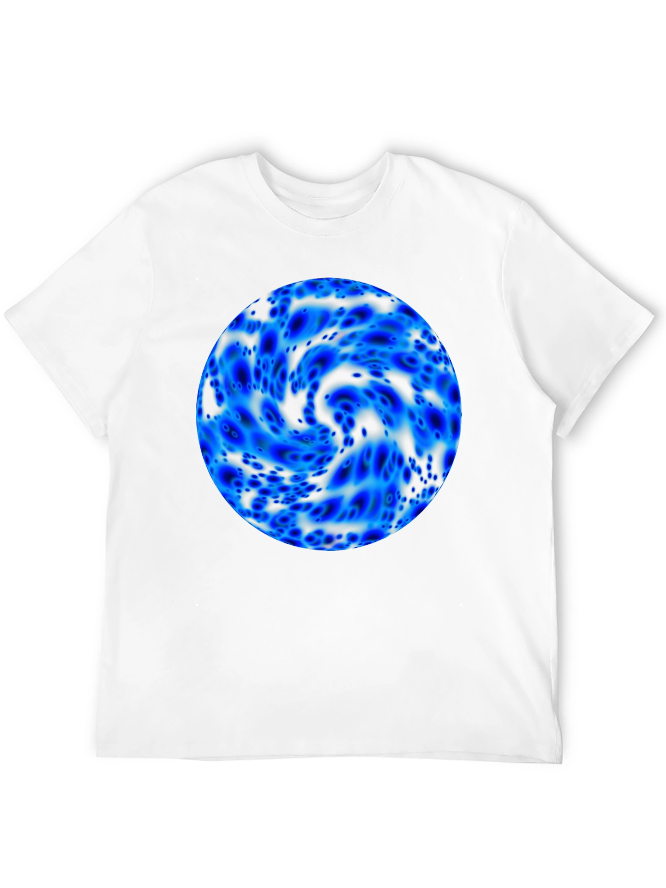 Abstract Blue Sphere Black T-Shirt