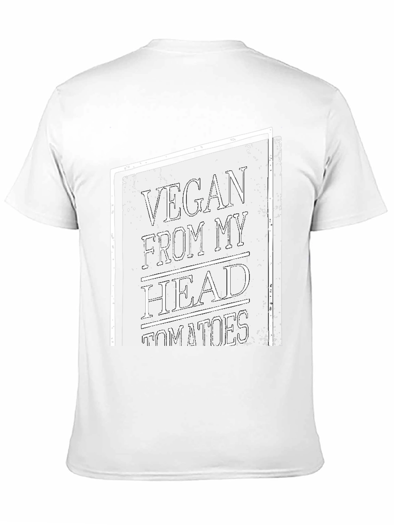 Vegan From My Head Tomatoes T-Shirt - Black