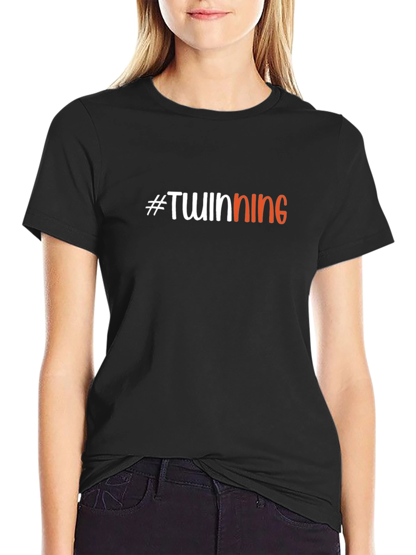 #Twinning Crew Neck T-Shirt