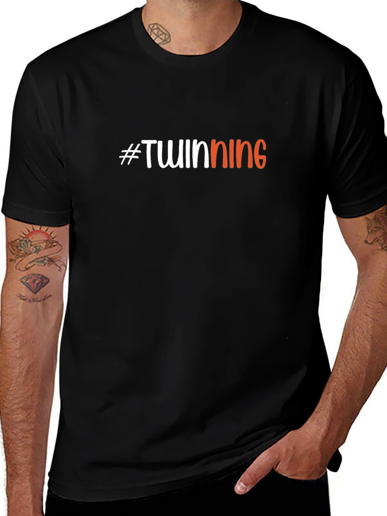 #Twinning Crew Neck T-Shirt