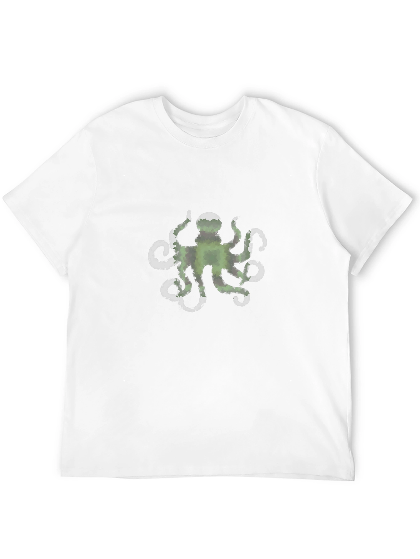 Green Octopus Graphic Black Tee