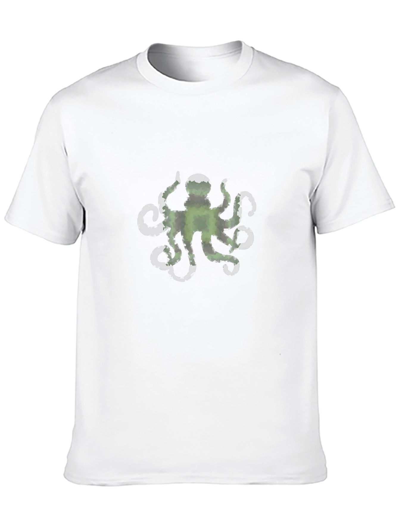 Green Octopus Graphic Black Tee