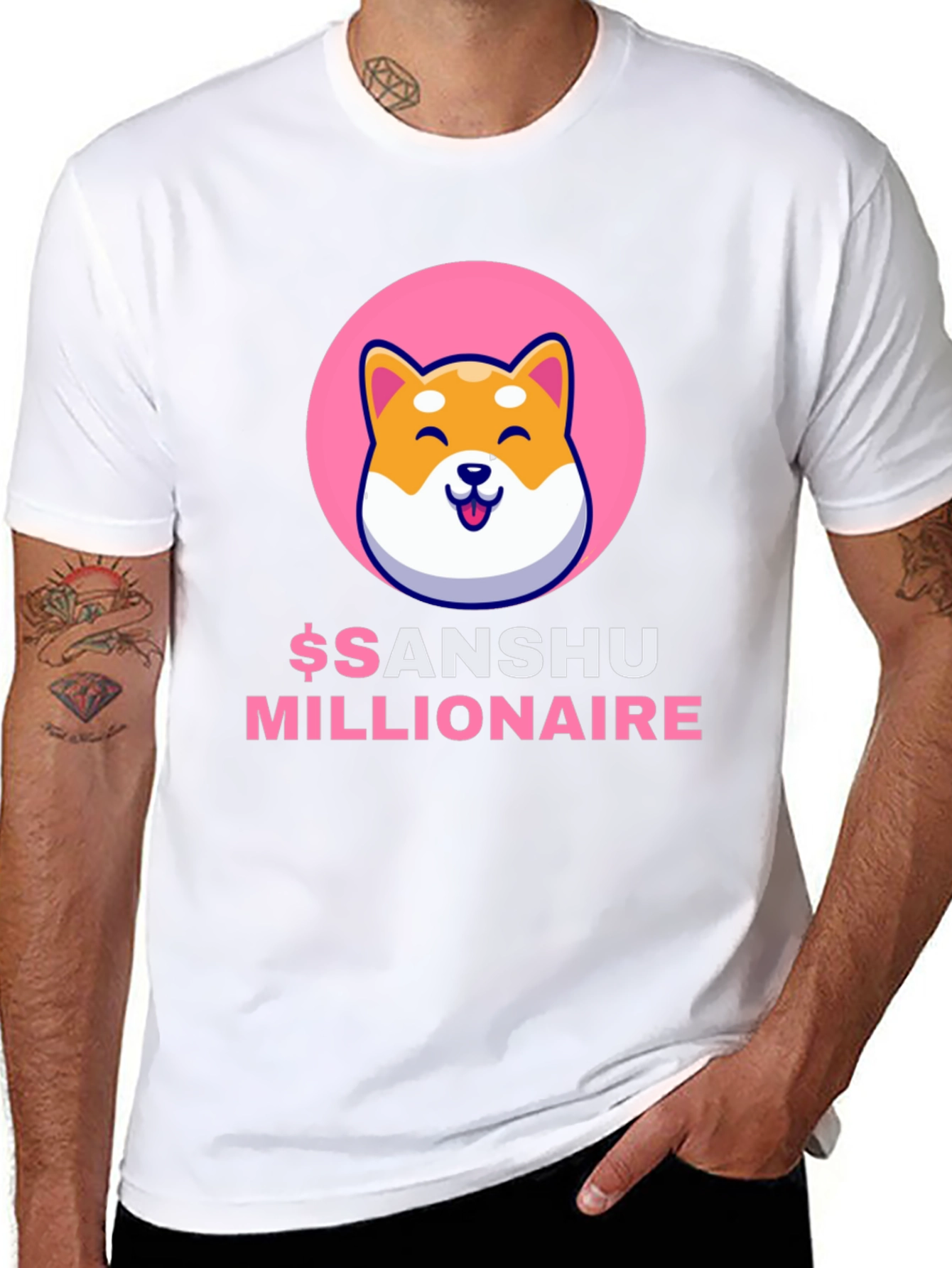 Sanshu Inu Millionaire Graphic Tee - Black