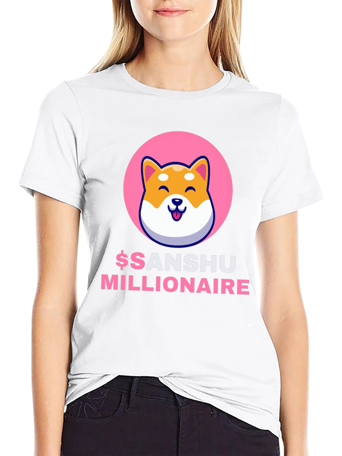 Sanshu Inu Millionaire Graphic Tee - Black
