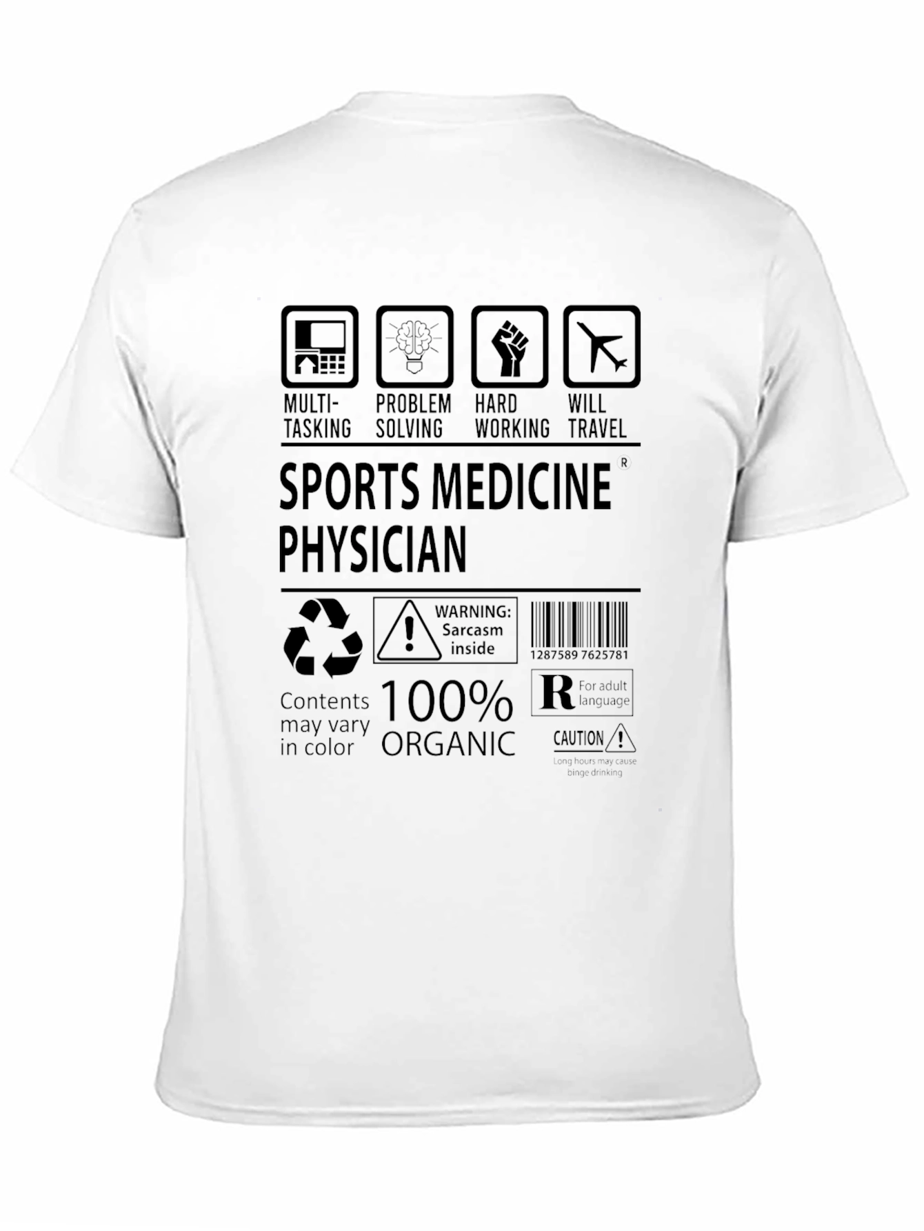 Sports Medicine Physician 100% Organic T-Shirt