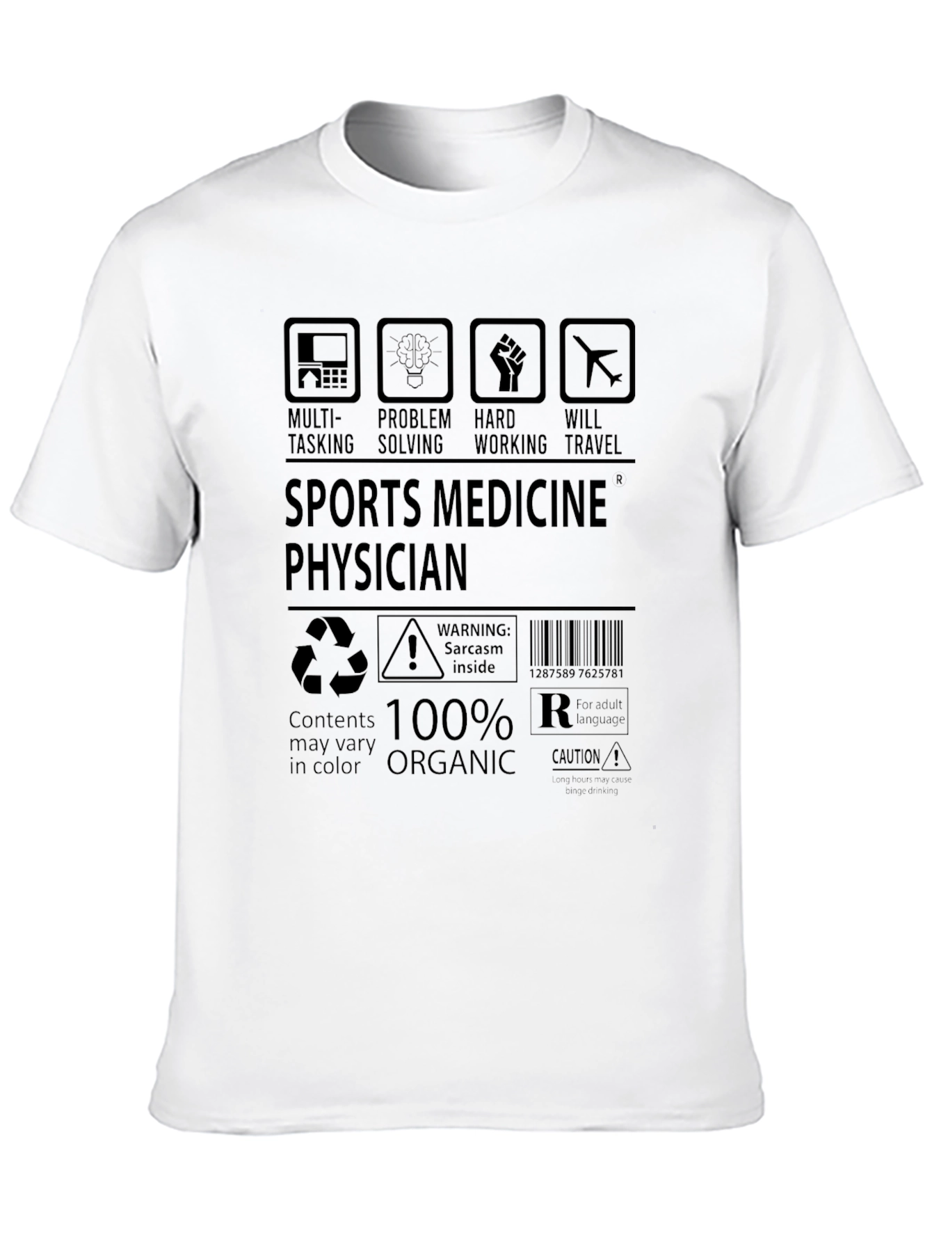 Sports Medicine Physician 100% Organic T-Shirt