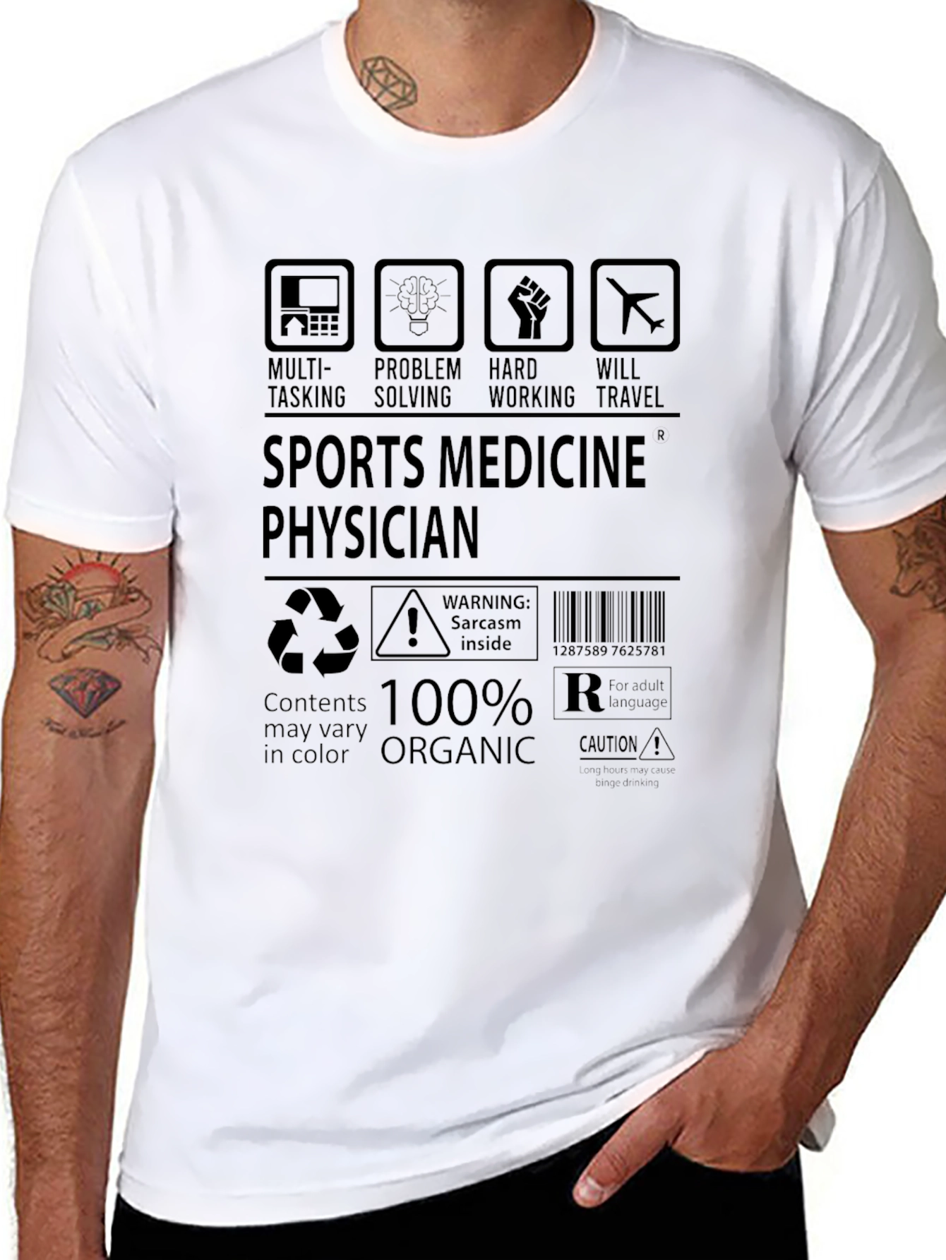 Sports Medicine Physician 100% Organic T-Shirt