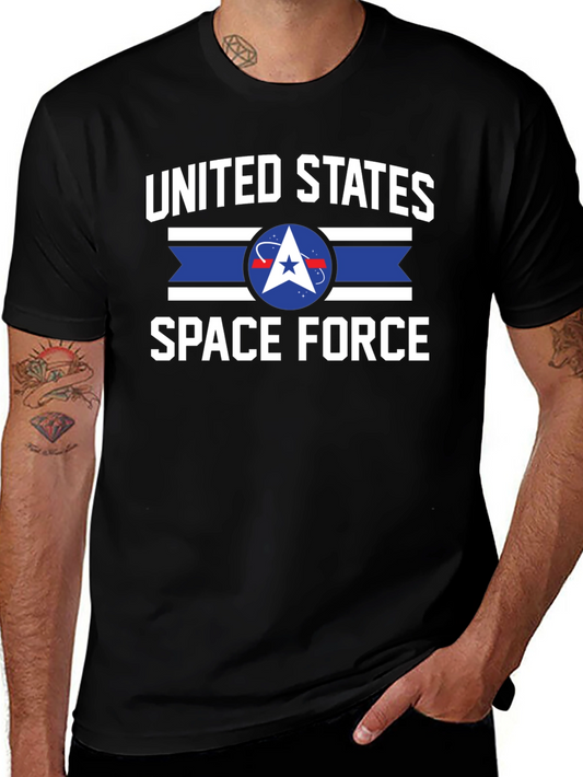 United States Space Force Black Graphic Tee