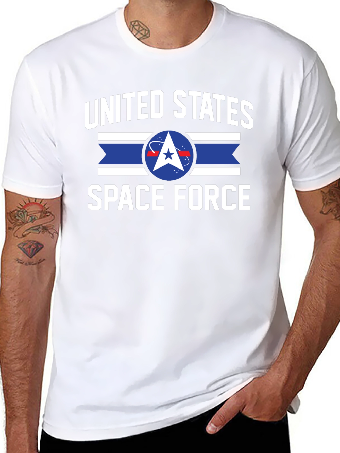United States Space Force Black Graphic Tee