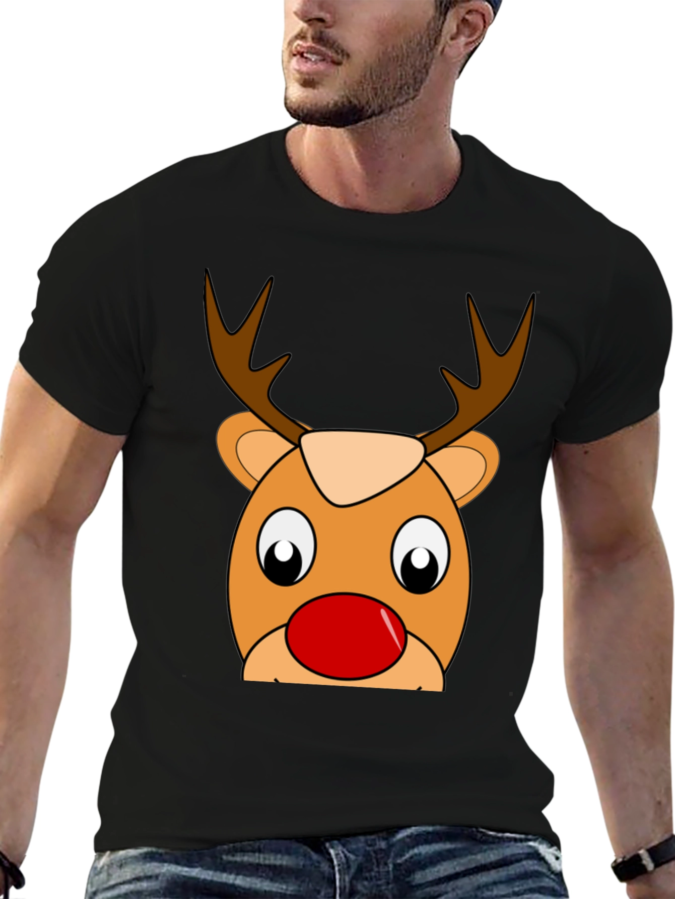 Festive Reindeer T-Shirt - Holiday Cheer!