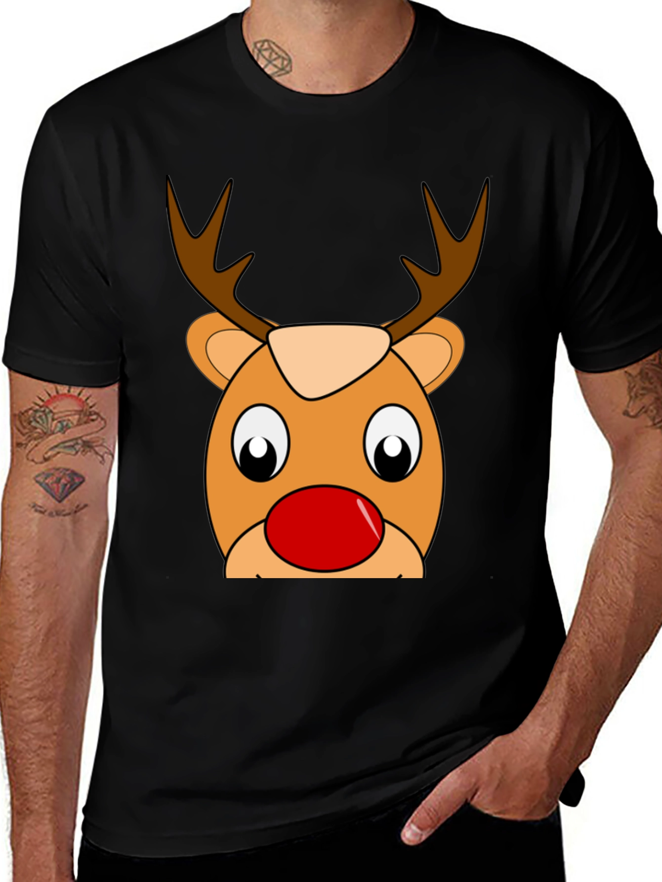 Festive Reindeer T-Shirt - Holiday Cheer!