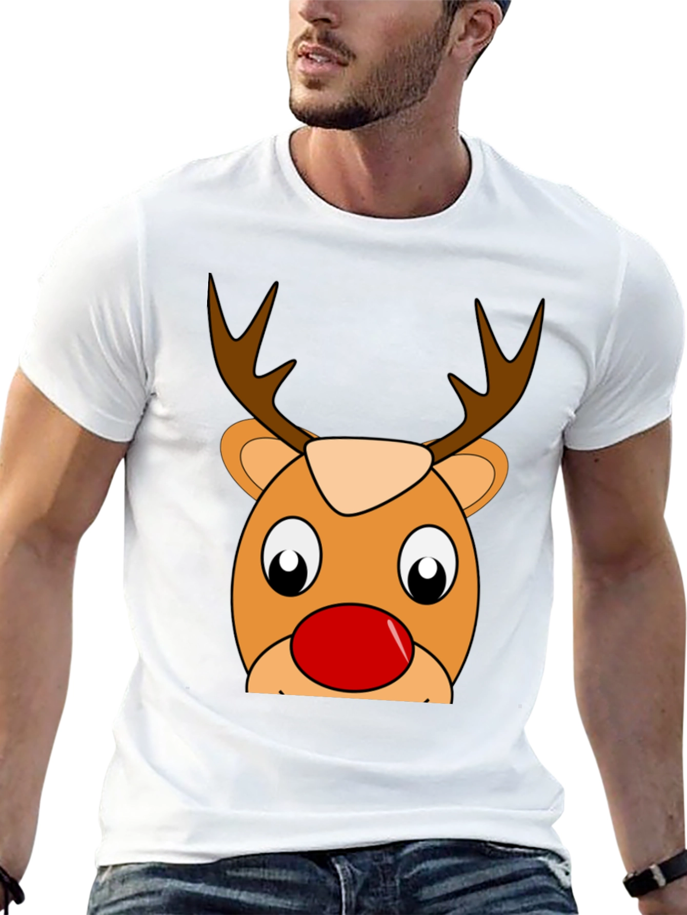 Festive Reindeer T-Shirt - Holiday Cheer!