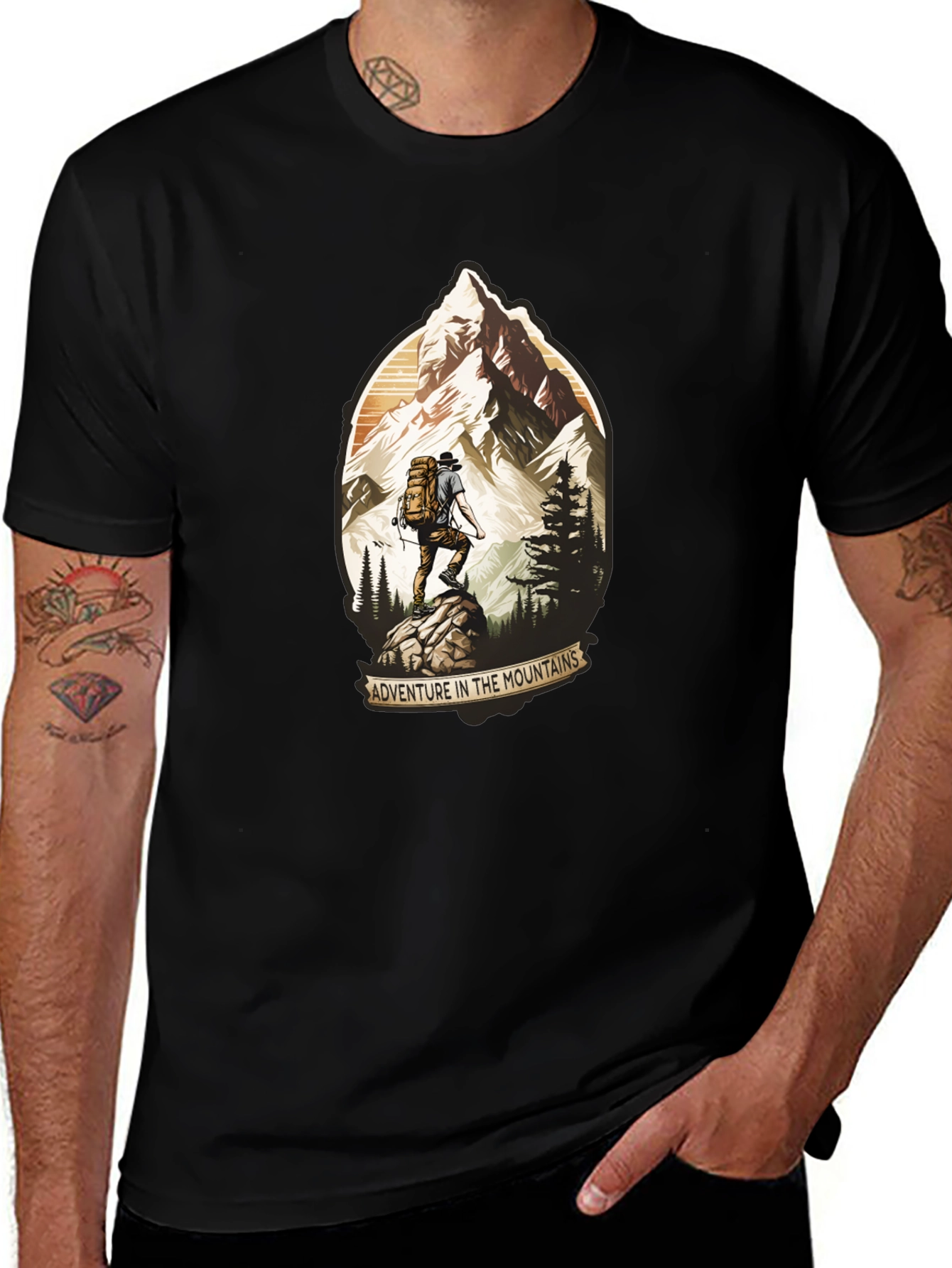 Adventure in the Mountains Graphic T-Shirt