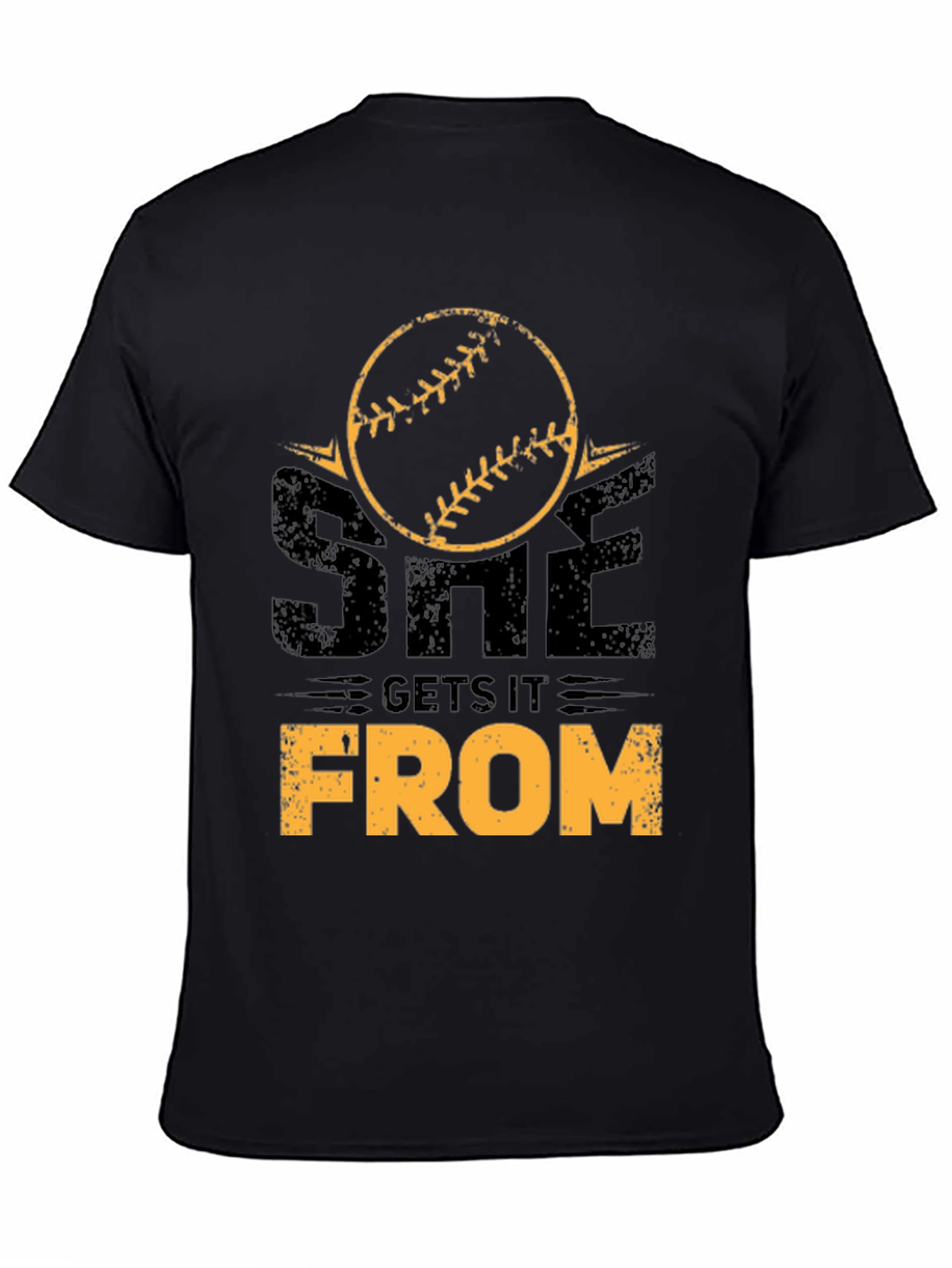 She Gets It From T-Shirt Baseball Mom