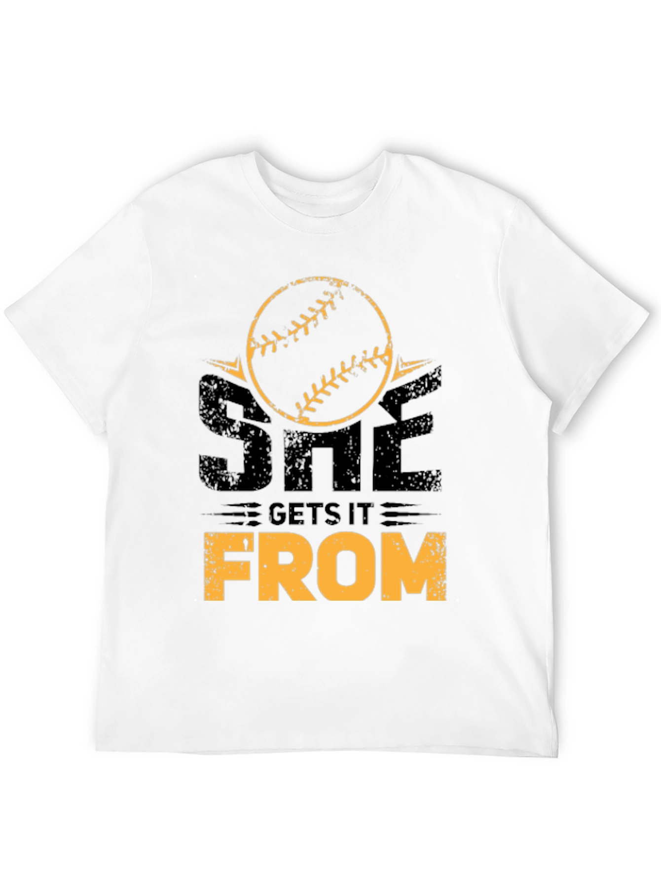 She Gets It From T-Shirt Baseball Mom